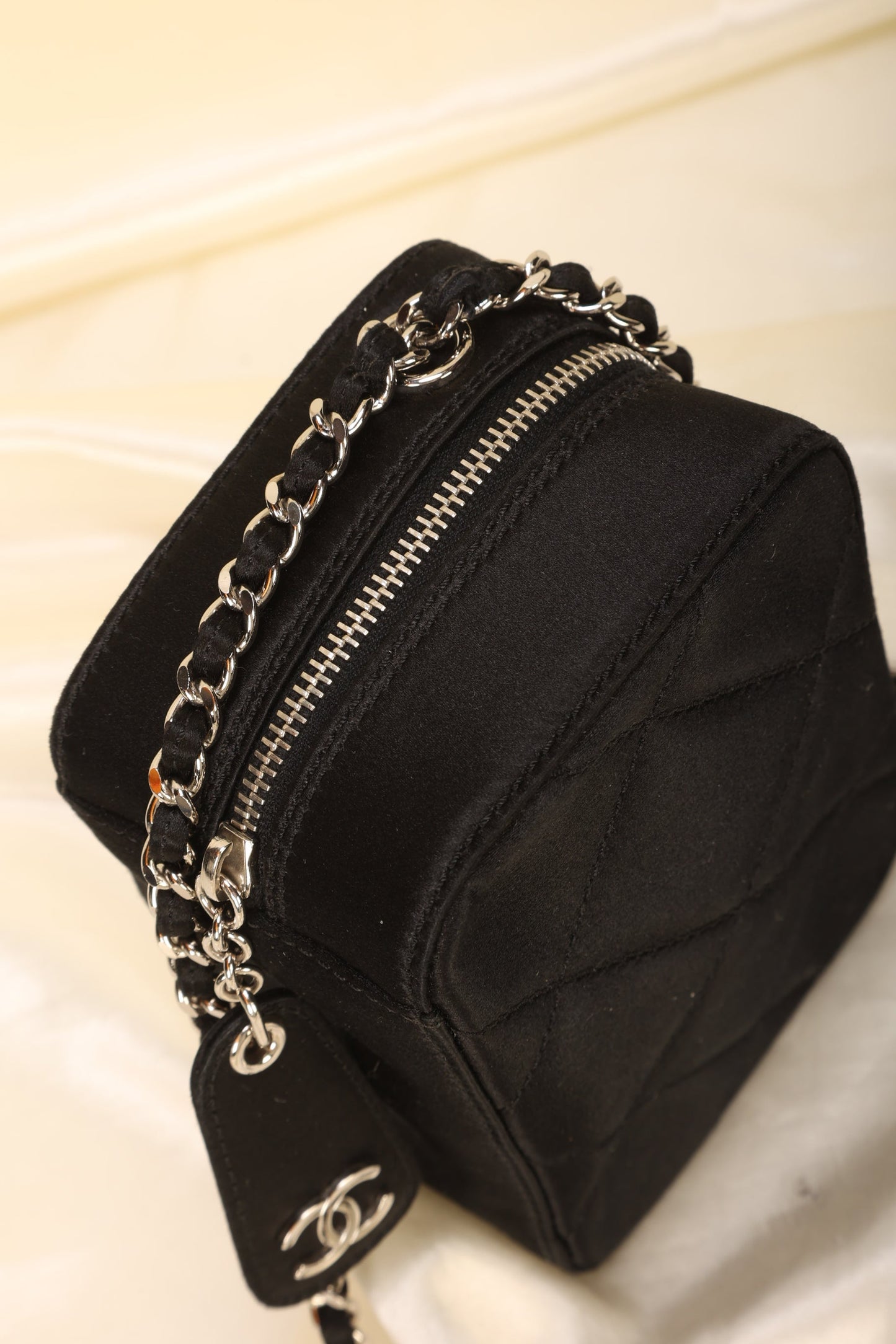 Chanel Satin Mini Box Bracelet Bag