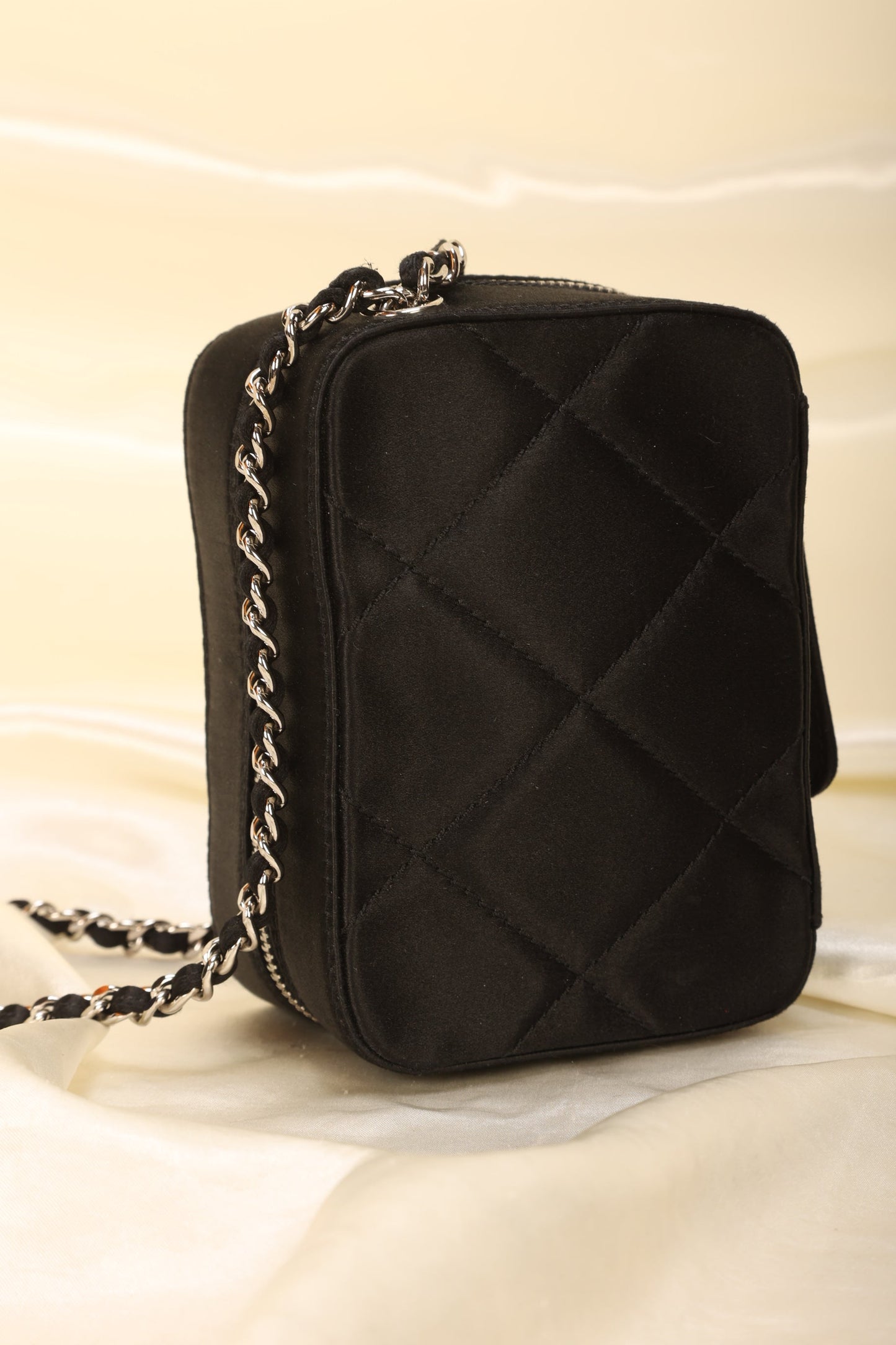 Chanel Satin Mini Box Bracelet Bag