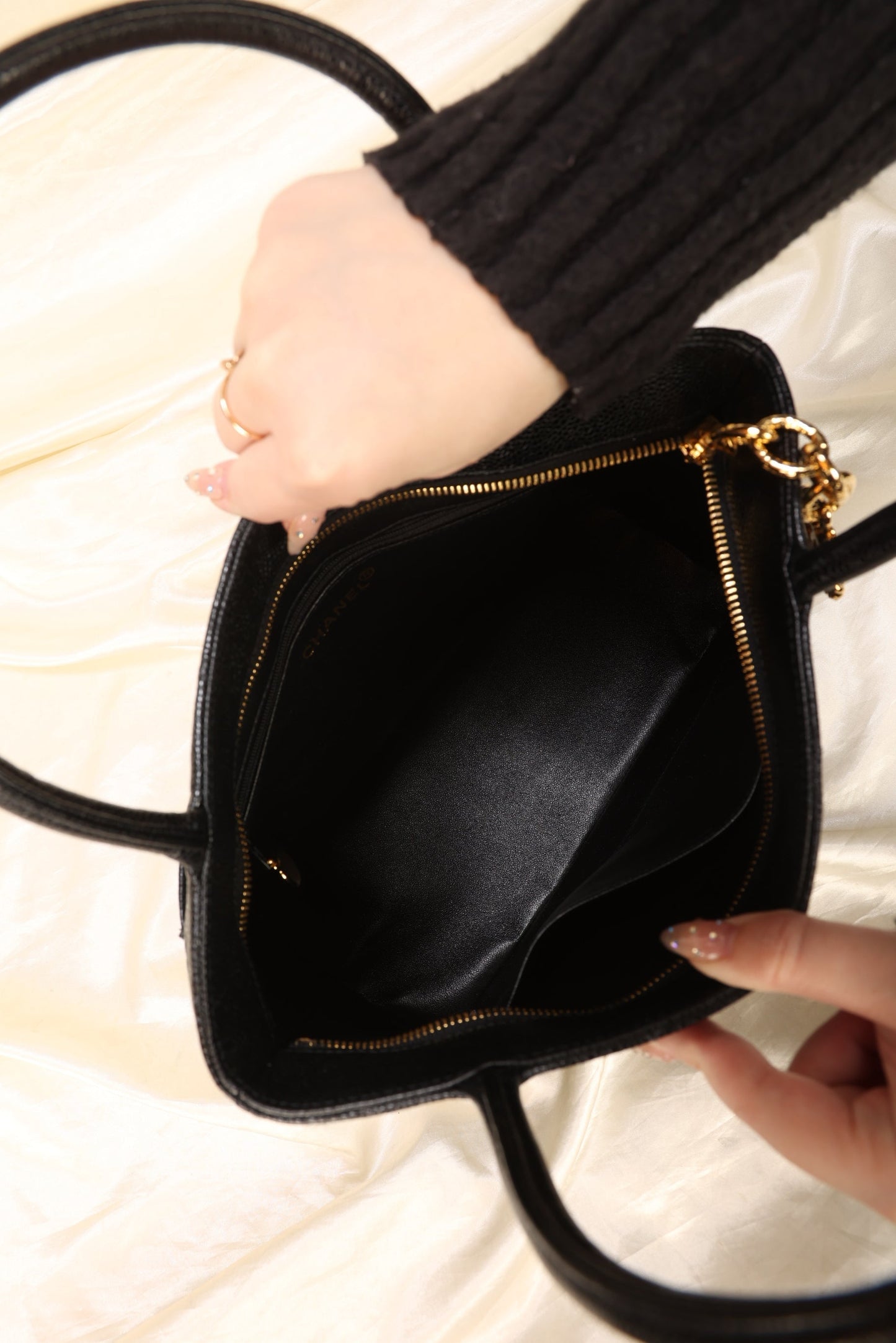 Chanel Caviar Medallion Tote