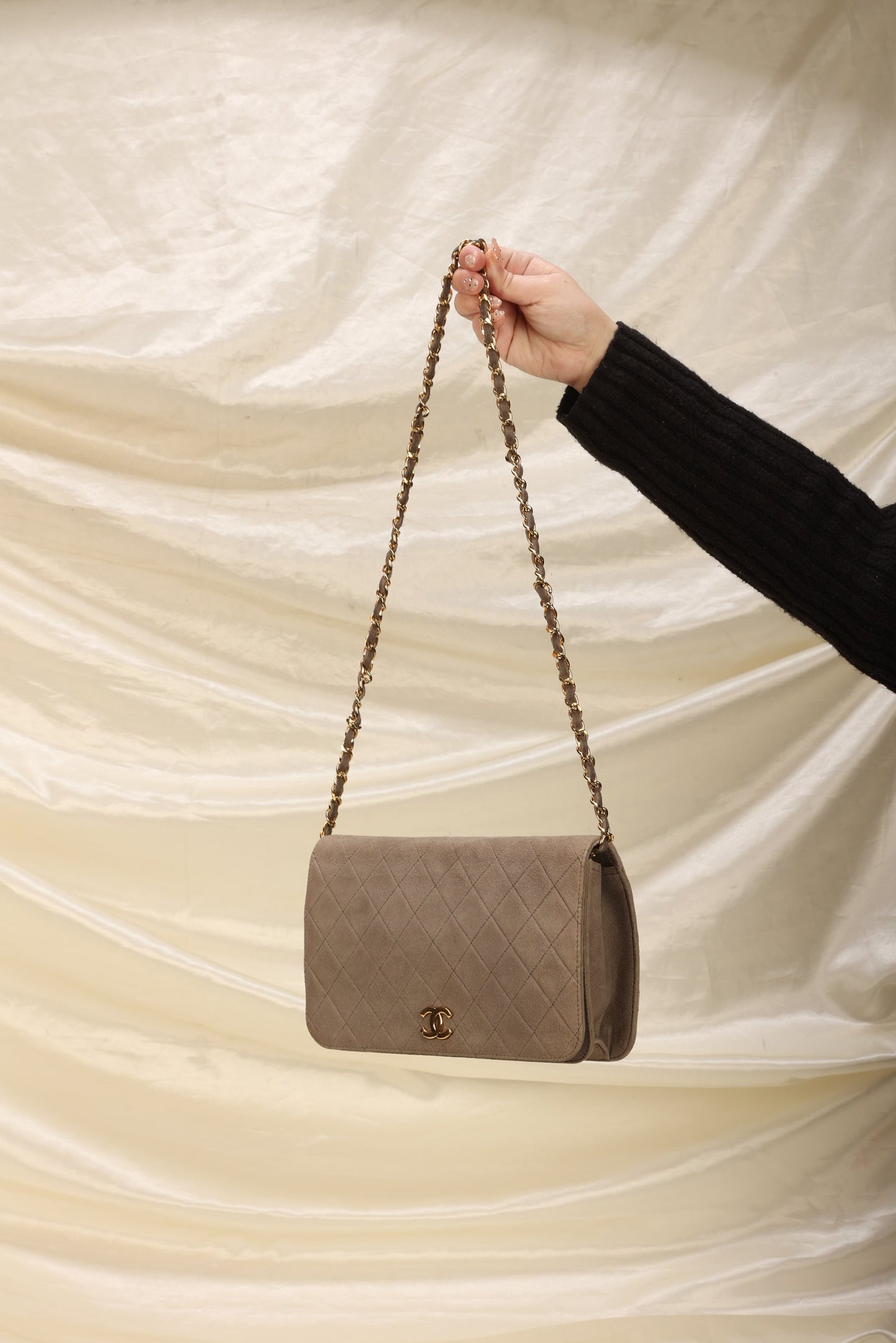 Extremely Rare Chanel Suede Full Flap