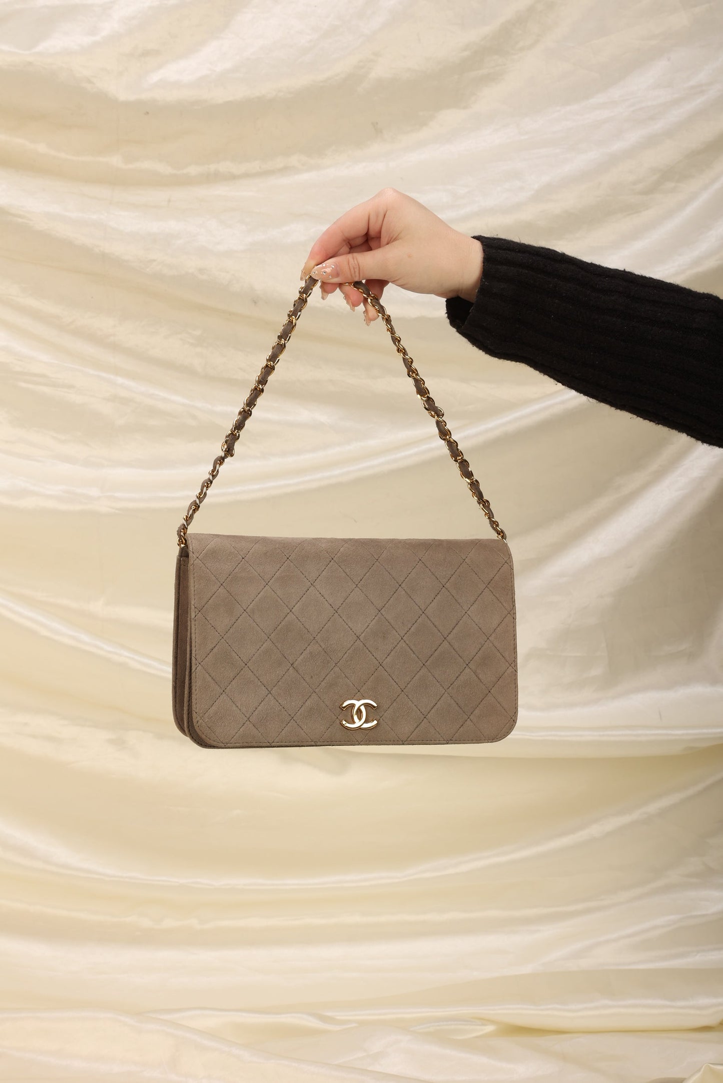 Extremely Rare Chanel Suede Full Flap