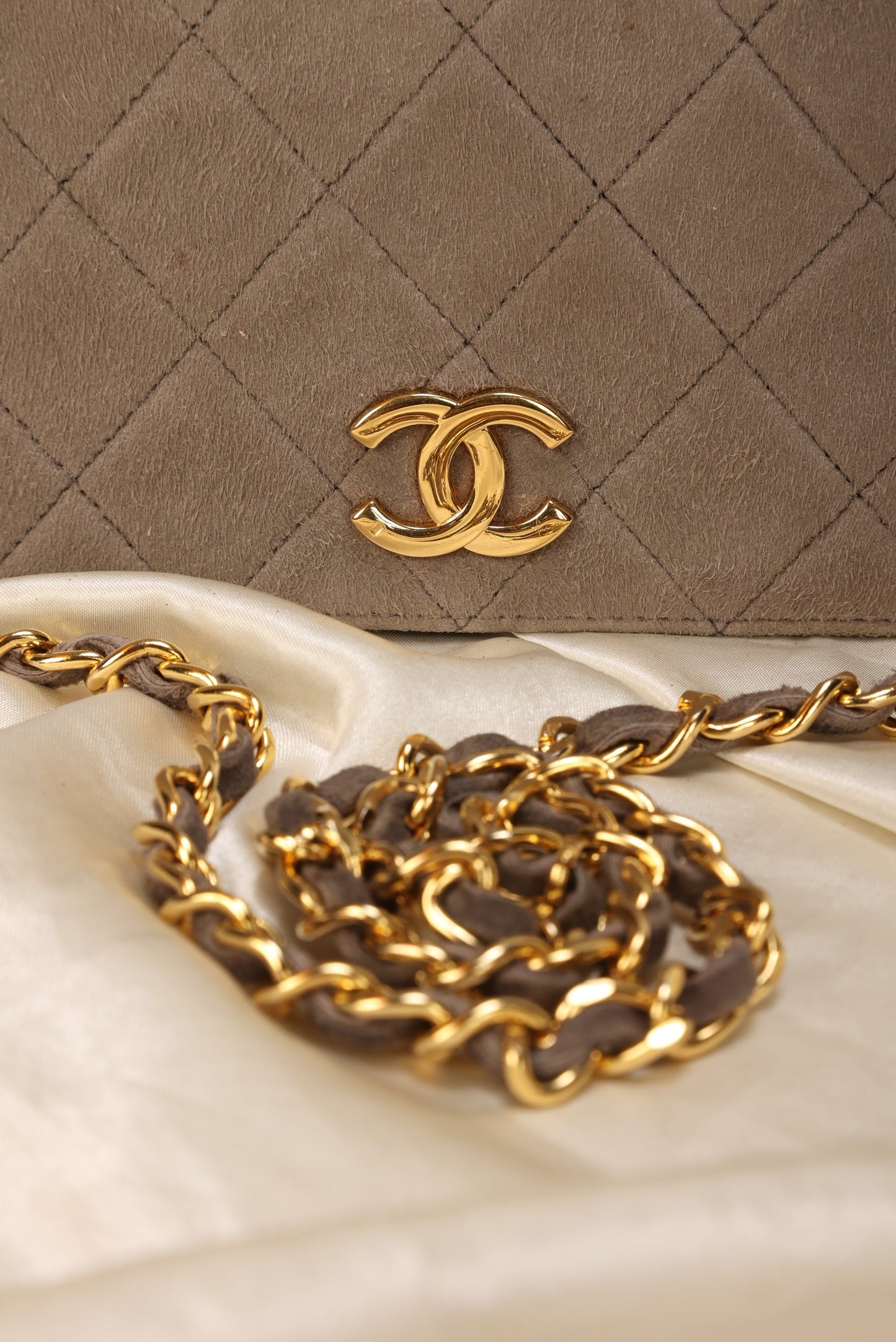 Extremely Rare Chanel Suede Full Flap