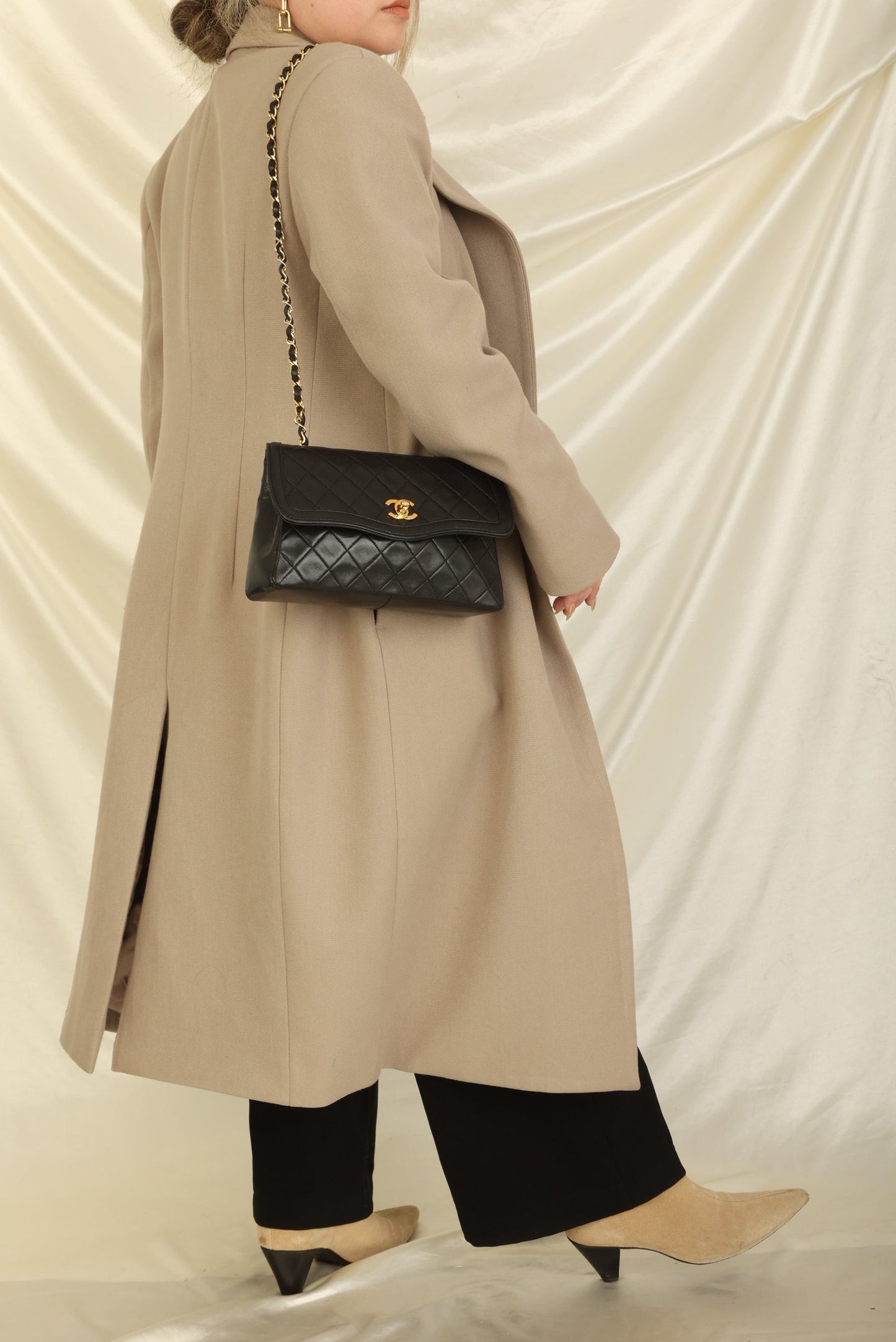 Extremely Rare Chanel 1989 Lambskin Trapezoid Flap with Wallet