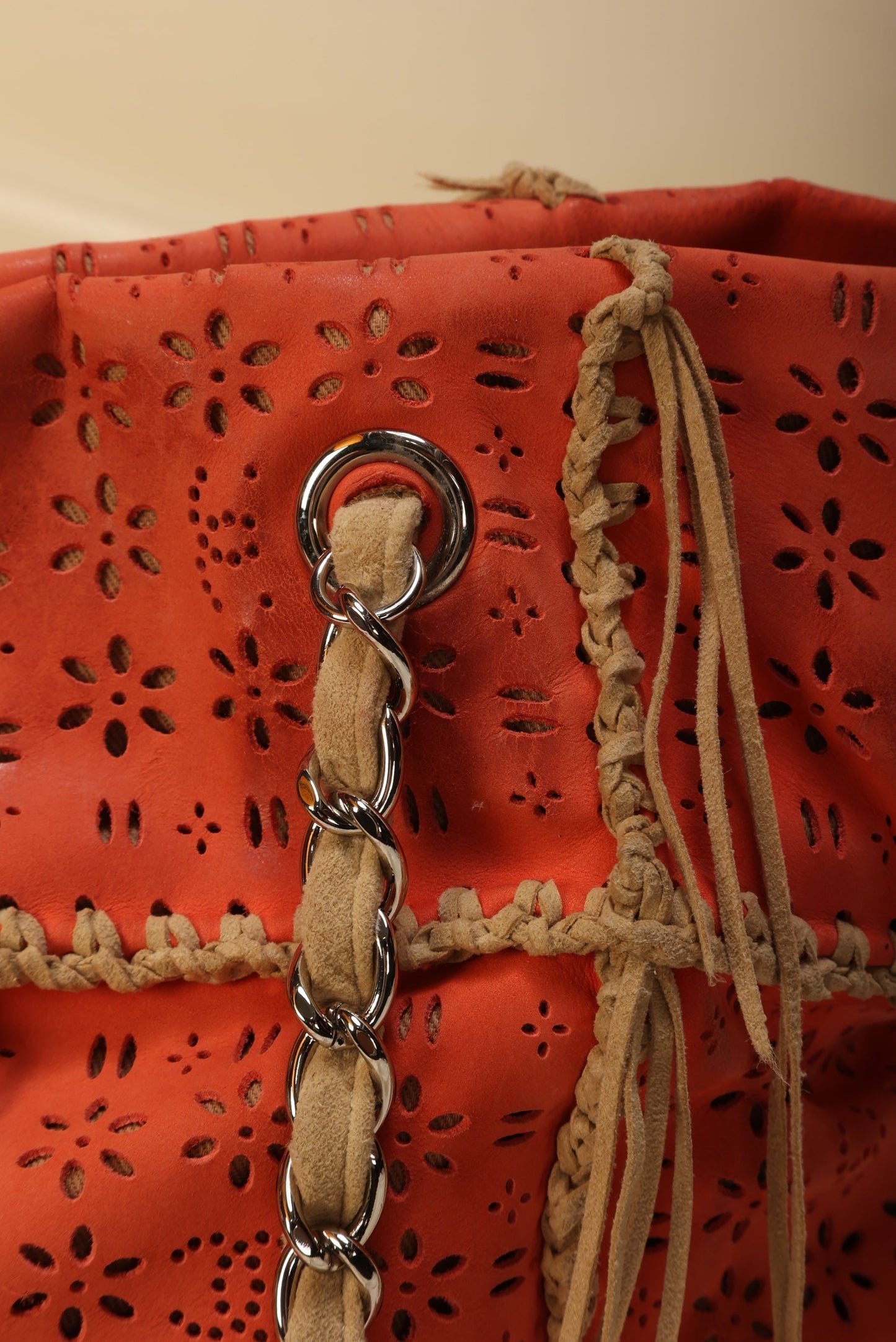 Extremely Rare Chanel Suede Fringe Tote