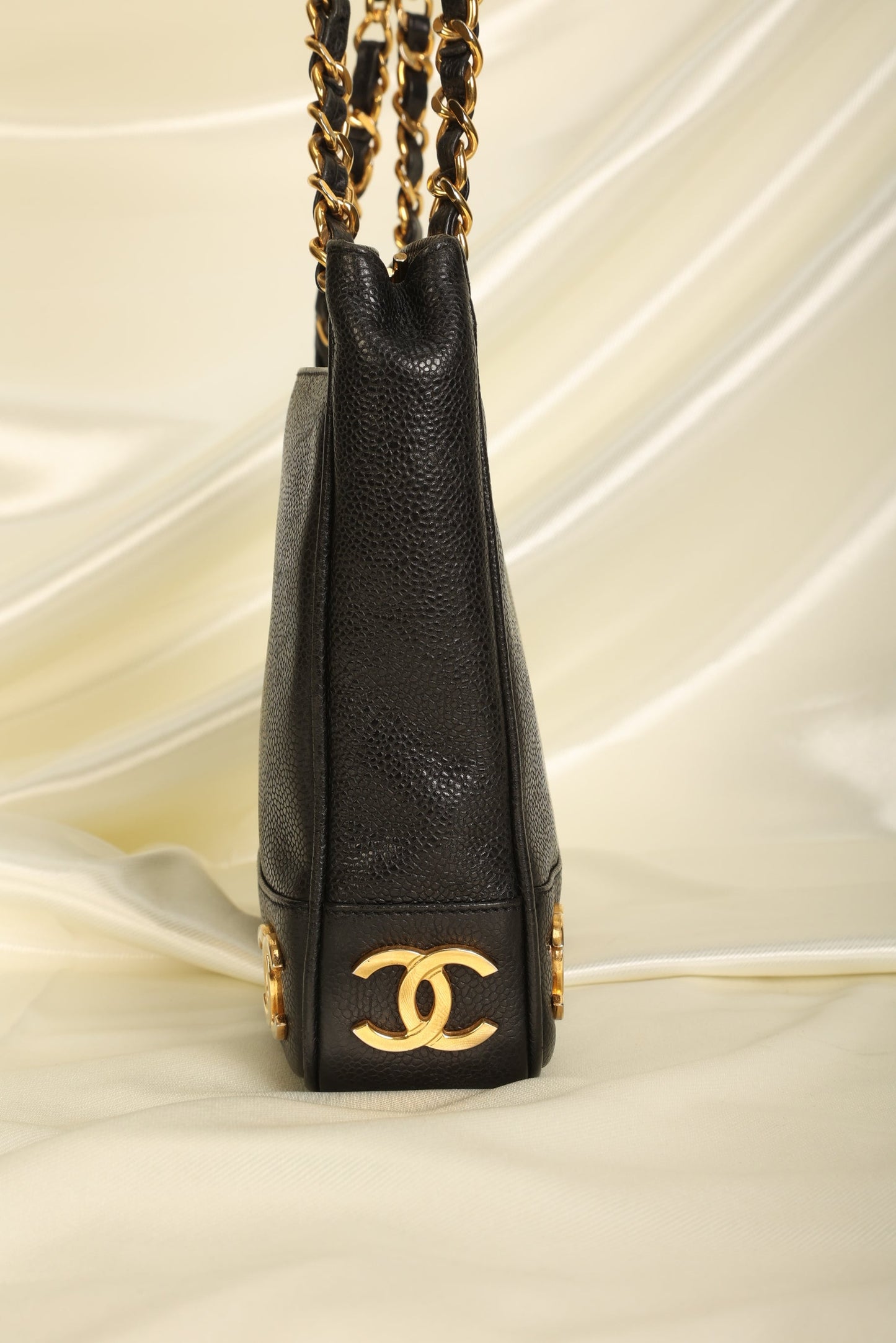 Chanel Caviar Mini Logo Tote