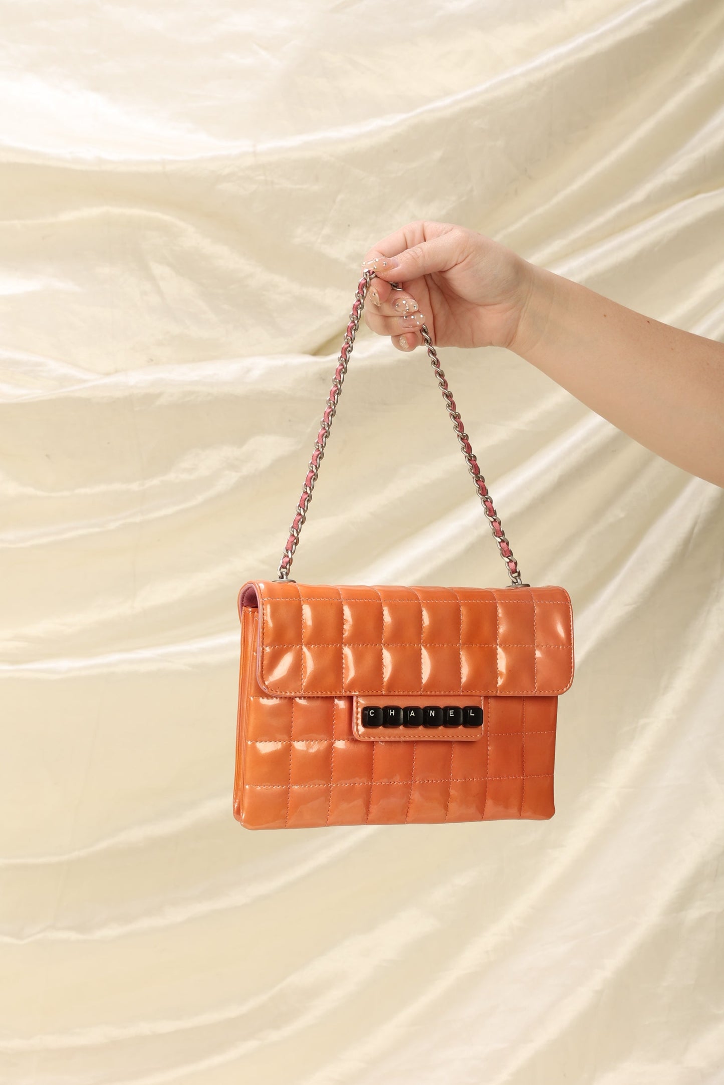 Chanel Patent Square Quilt Pochette