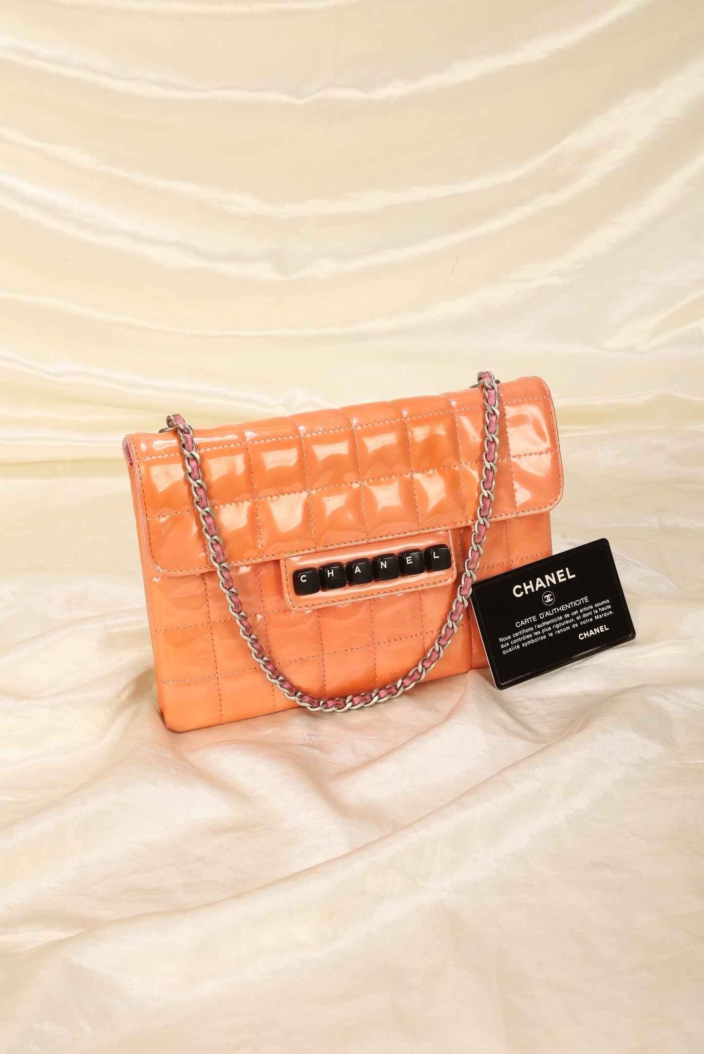 Chanel Patent Square Quilt Pochette