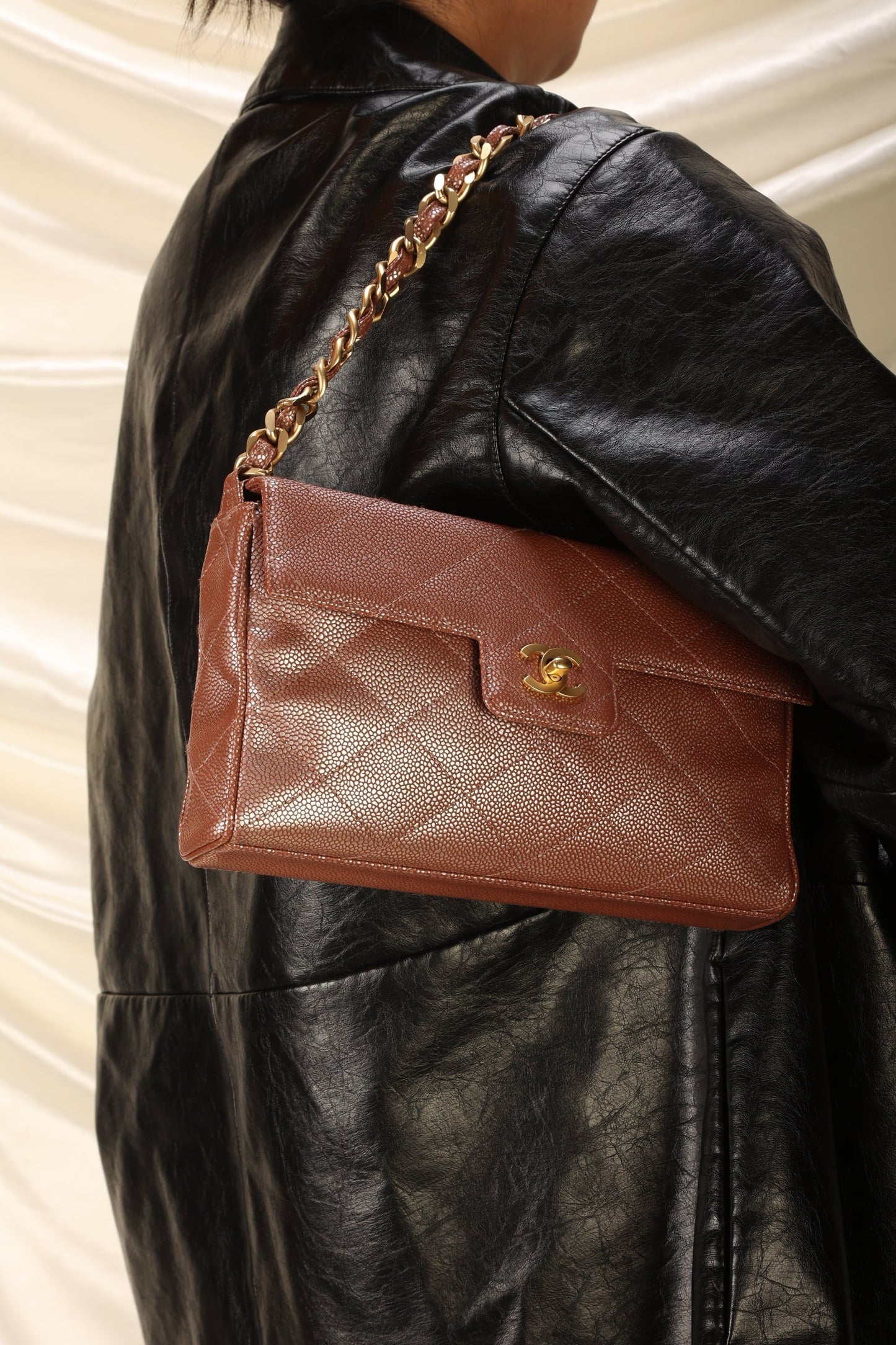 Chanel Caviar Iridescent Flap Bag