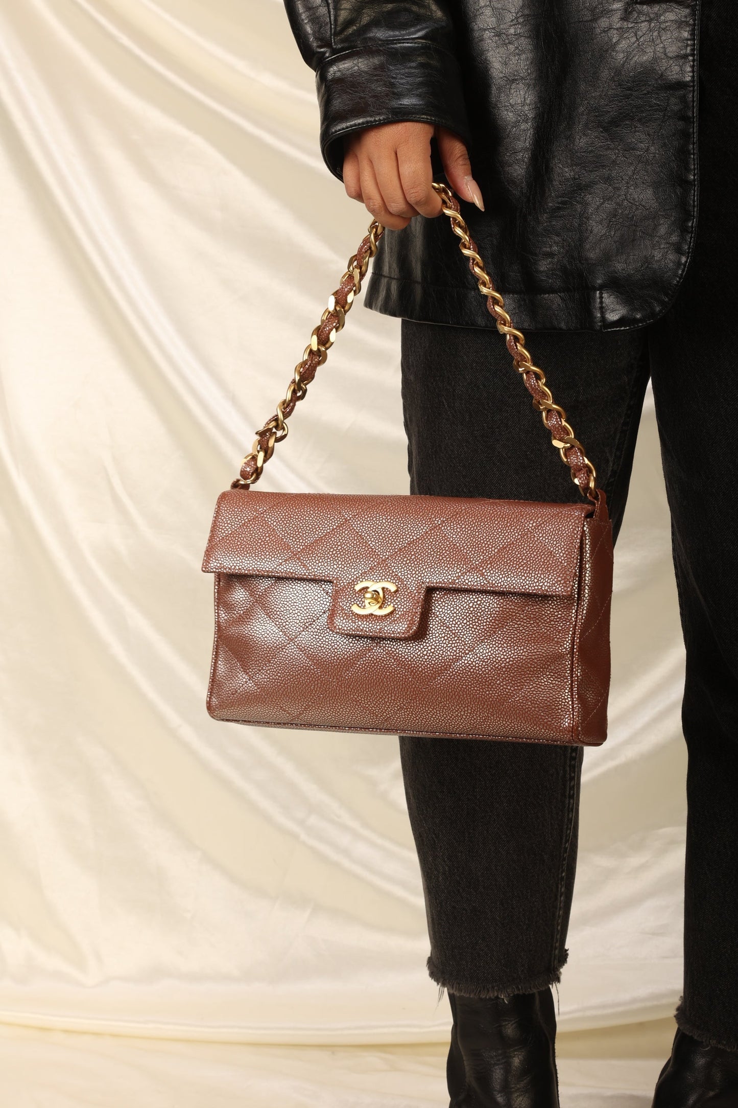 Chanel Caviar Iridescent Flap Bag