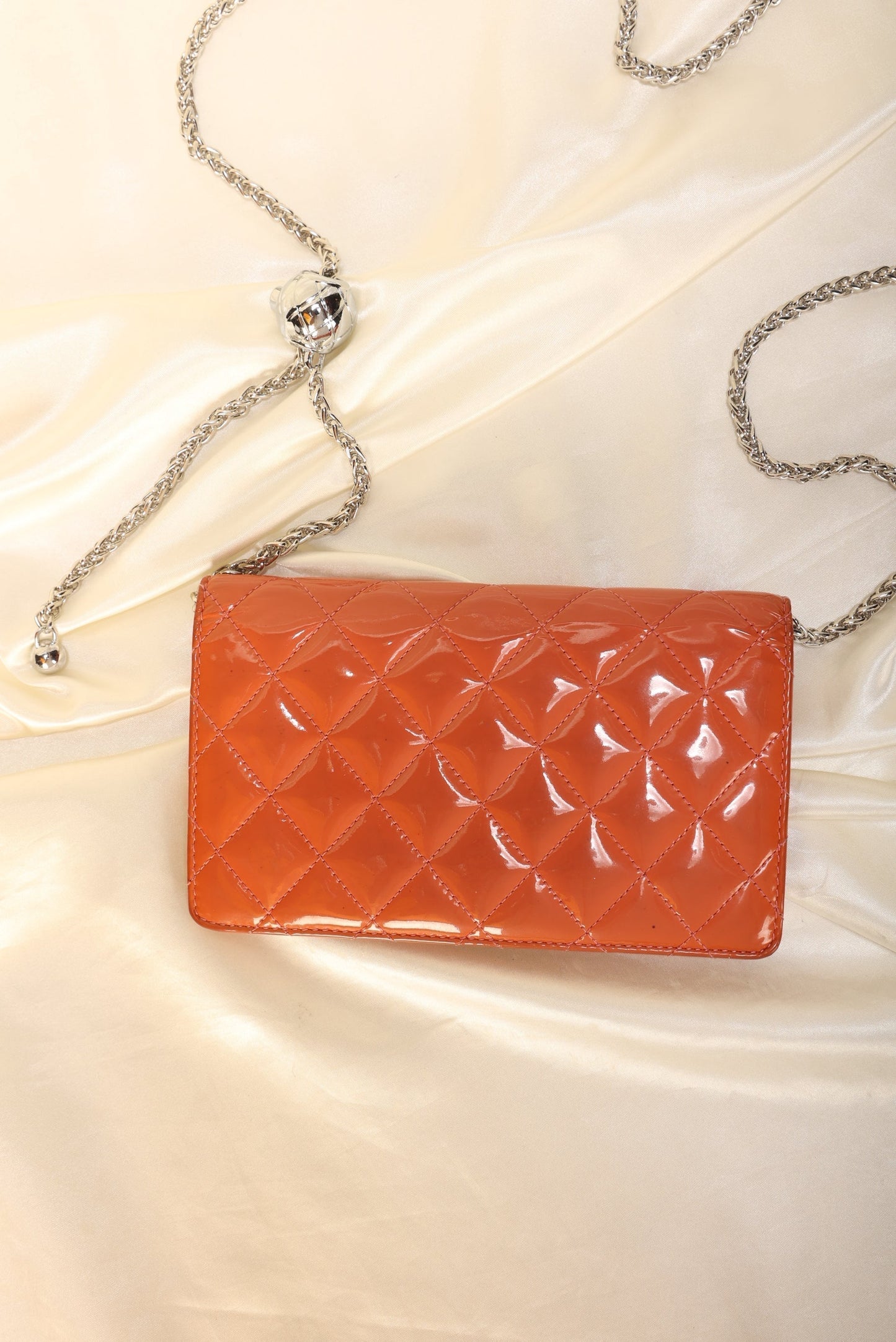 Chanel Patent Wallet on Chain