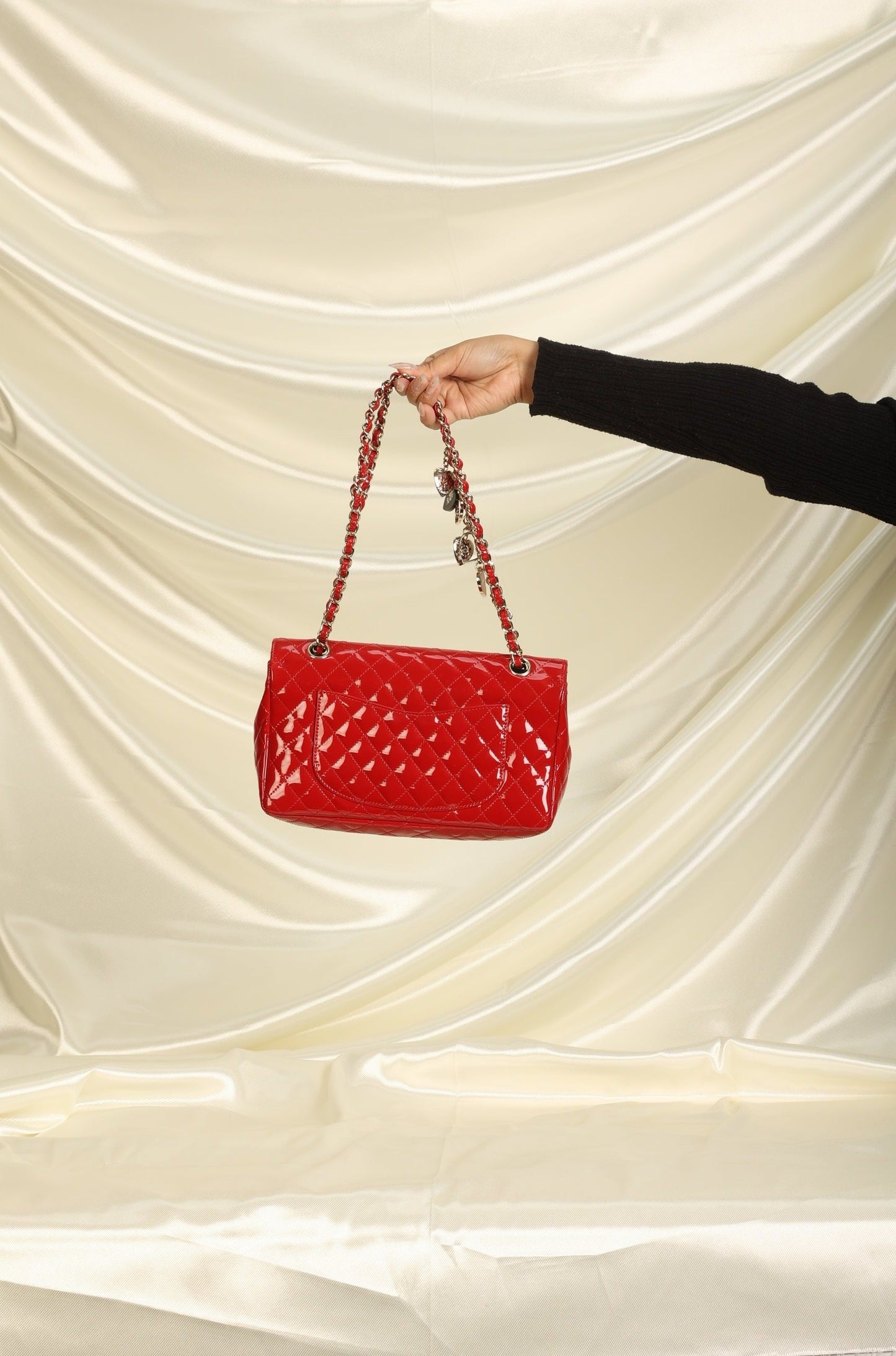 Extremely Rare Chanel Patent Charm Flap Bag