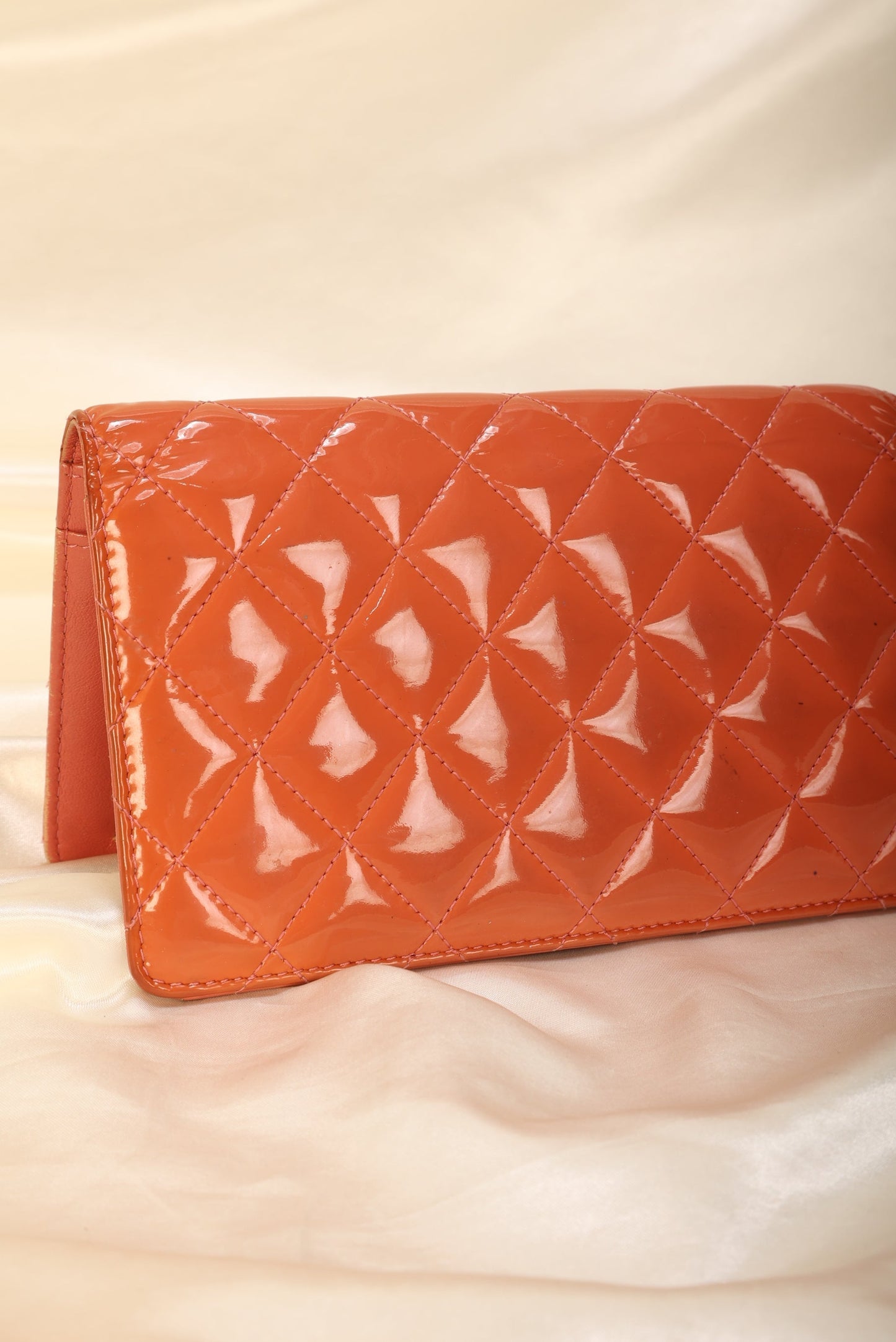 Chanel Patent Wallet on Chain