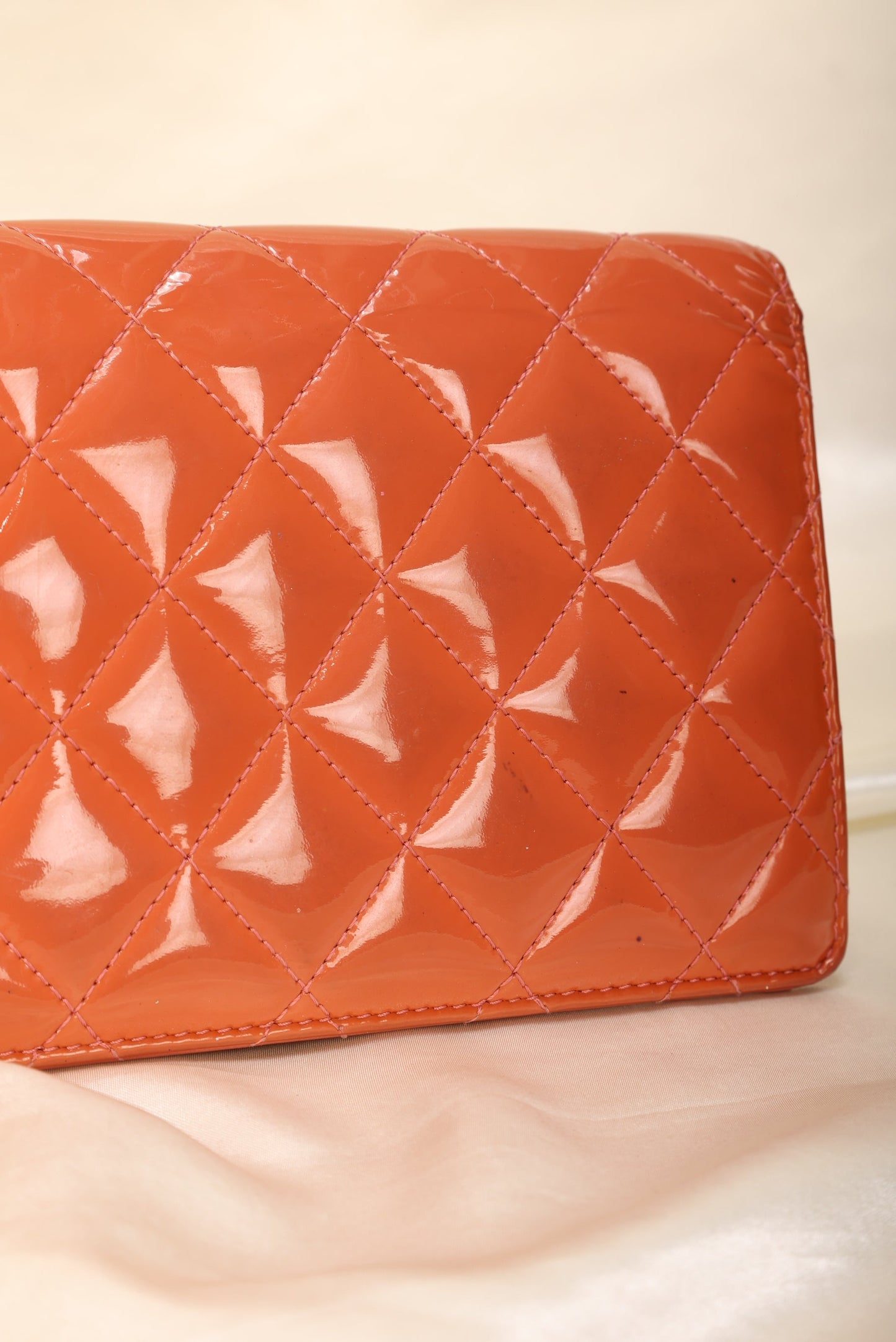 Chanel Patent Wallet on Chain