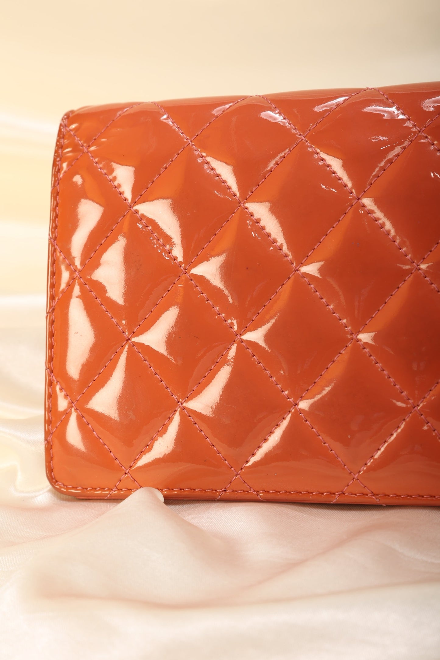 Chanel Patent Wallet on Chain