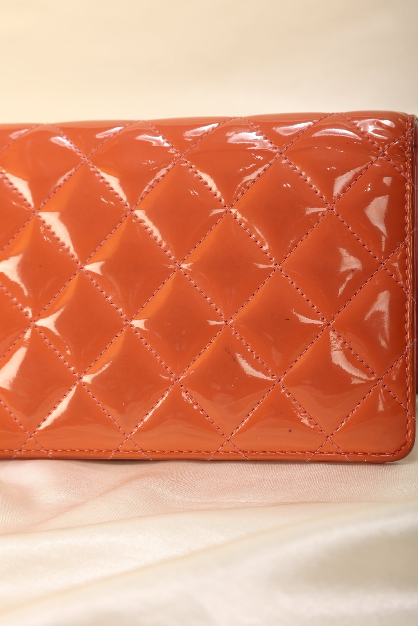 Chanel Patent Wallet on Chain