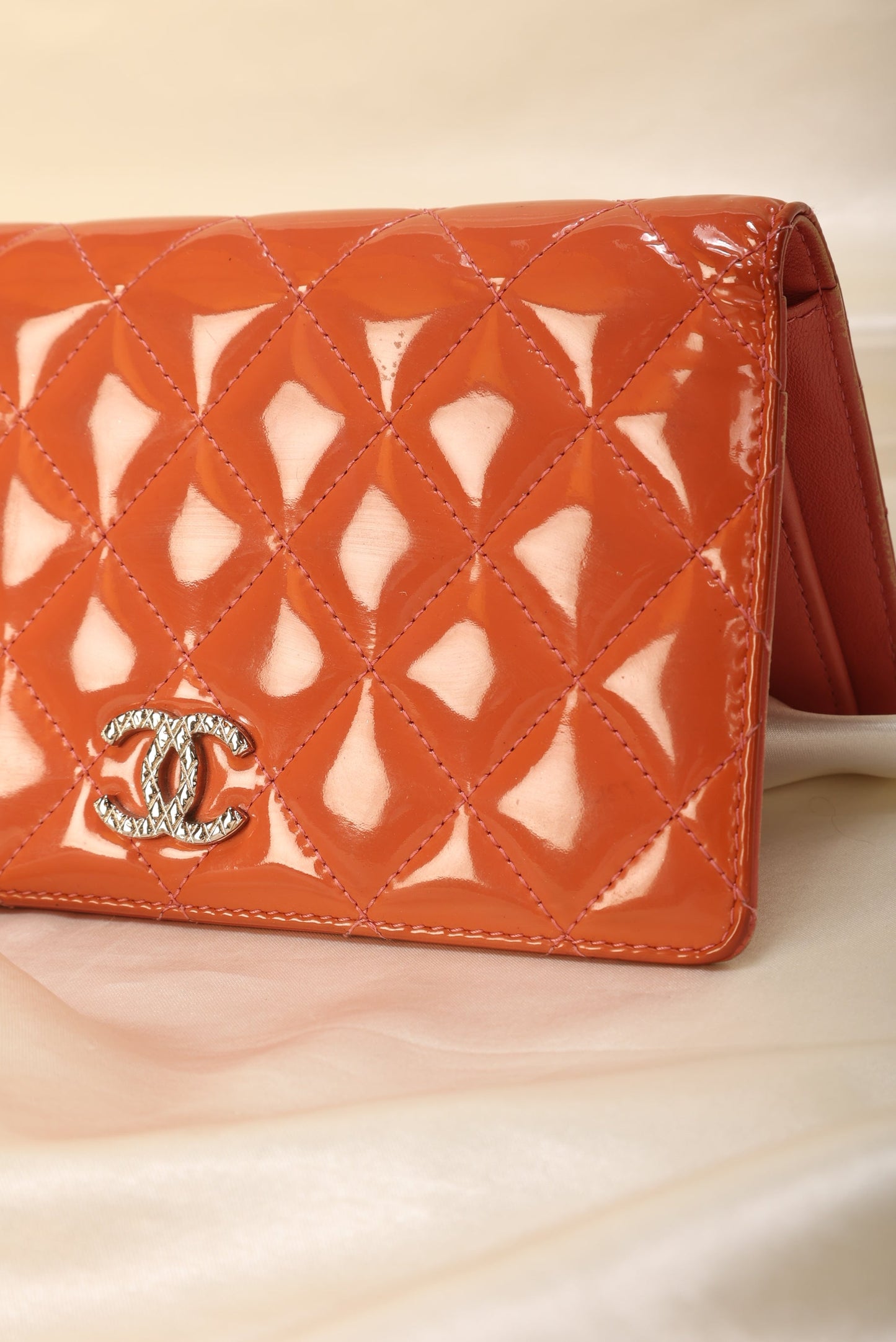 Chanel Patent Wallet on Chain