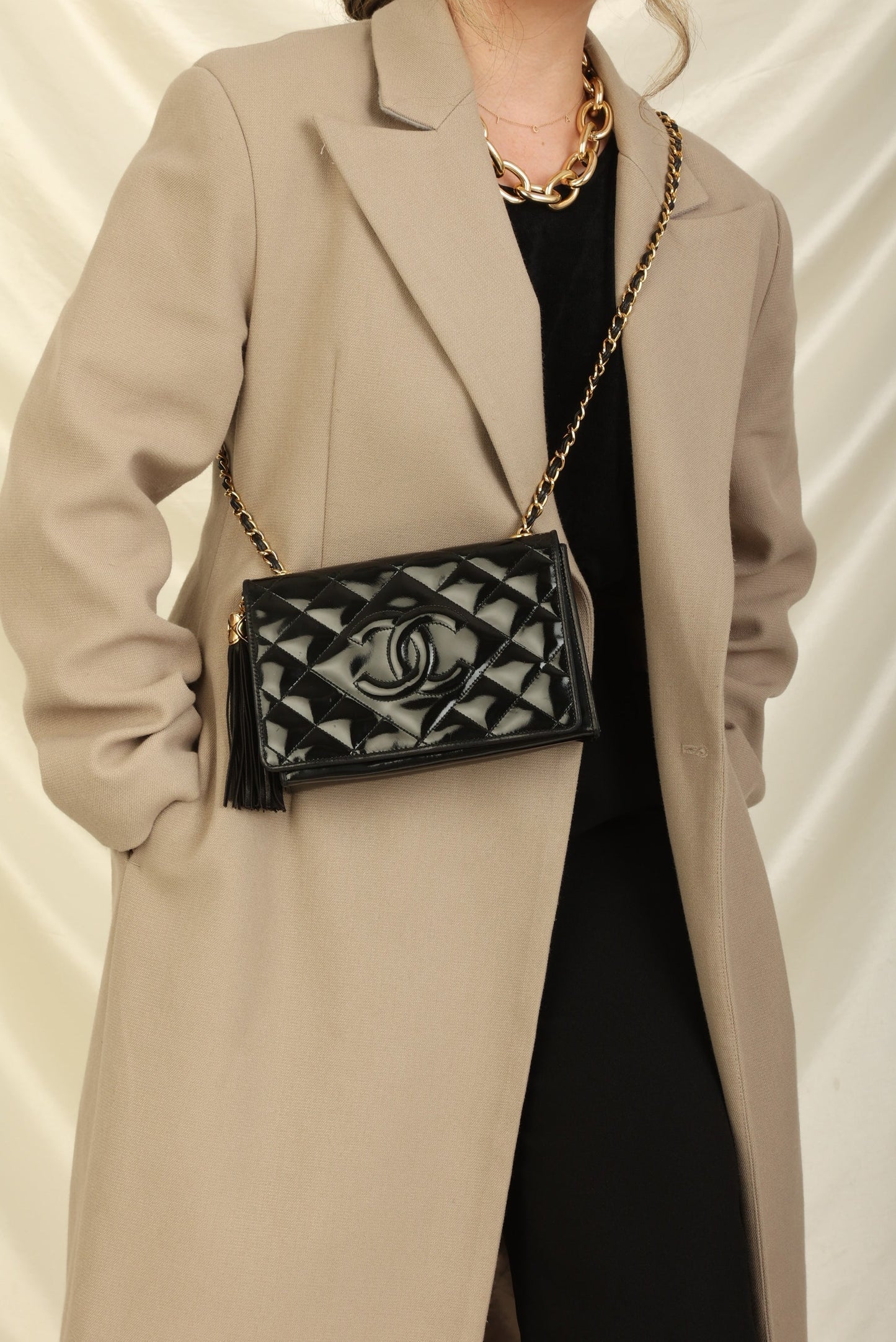 Chanel Patent Timeless Mini Full Flap
