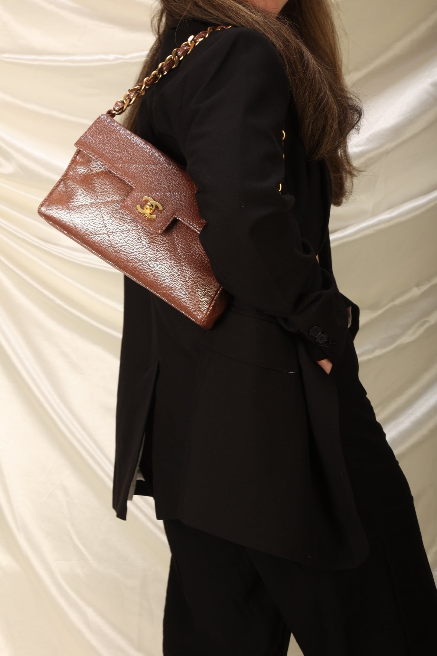 Chanel Caviar Iridescent Flap Bag