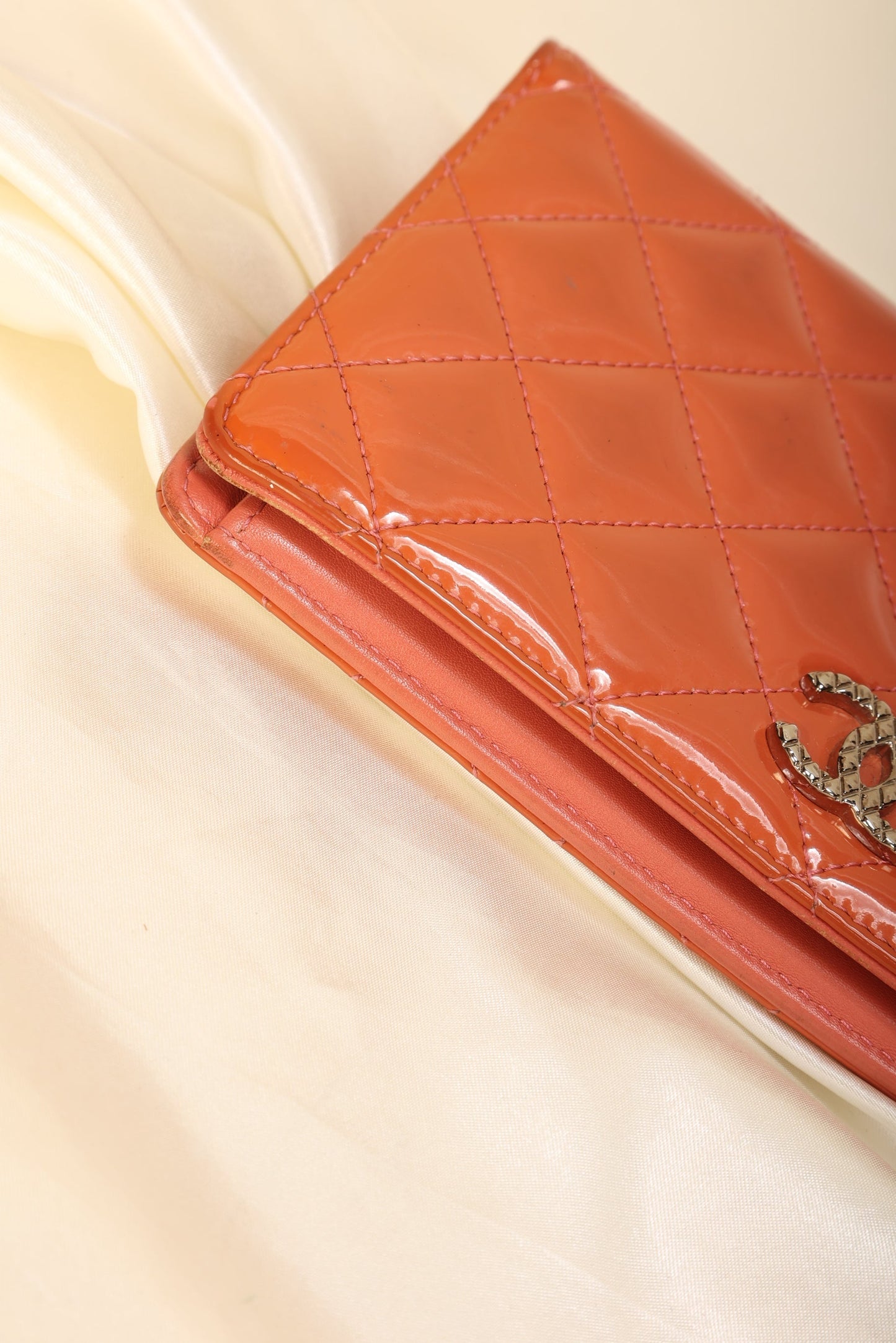 Chanel Patent Wallet on Chain