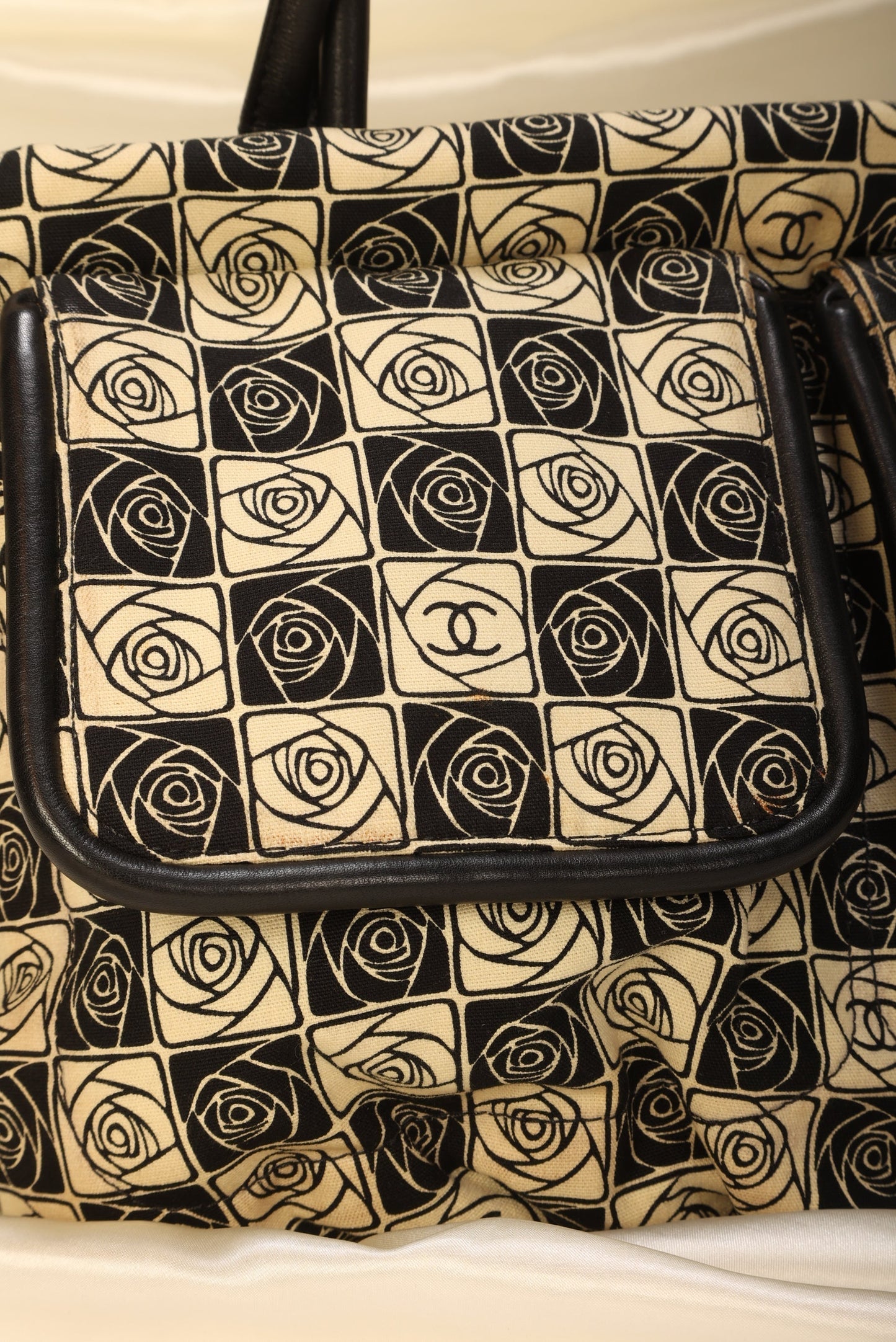 Chanel Canvas Camellia Tote