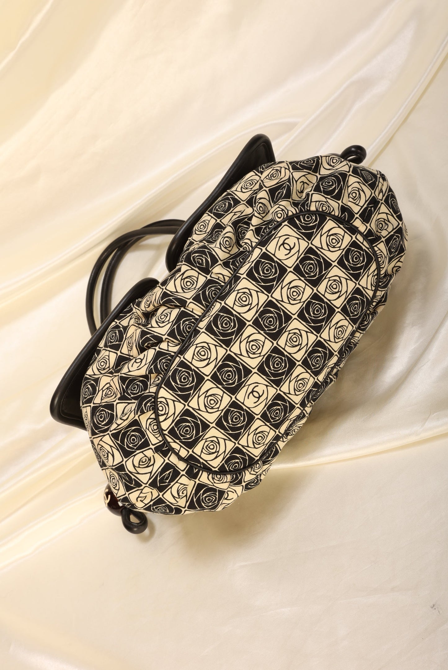 Chanel Canvas Camellia Tote