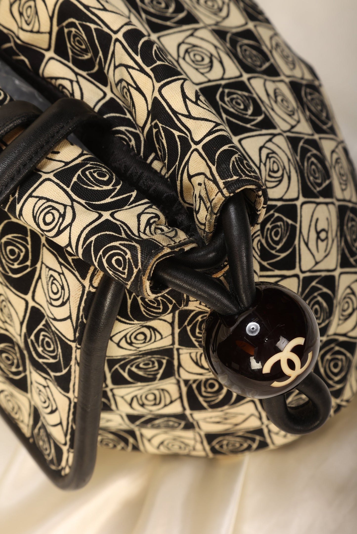 Chanel Canvas Camellia Tote