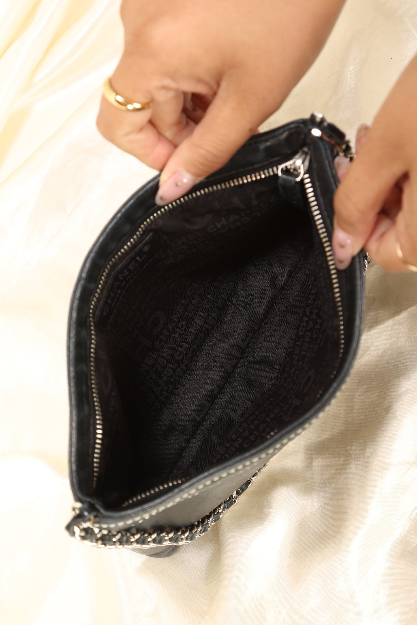 Chanel Logo Pochette