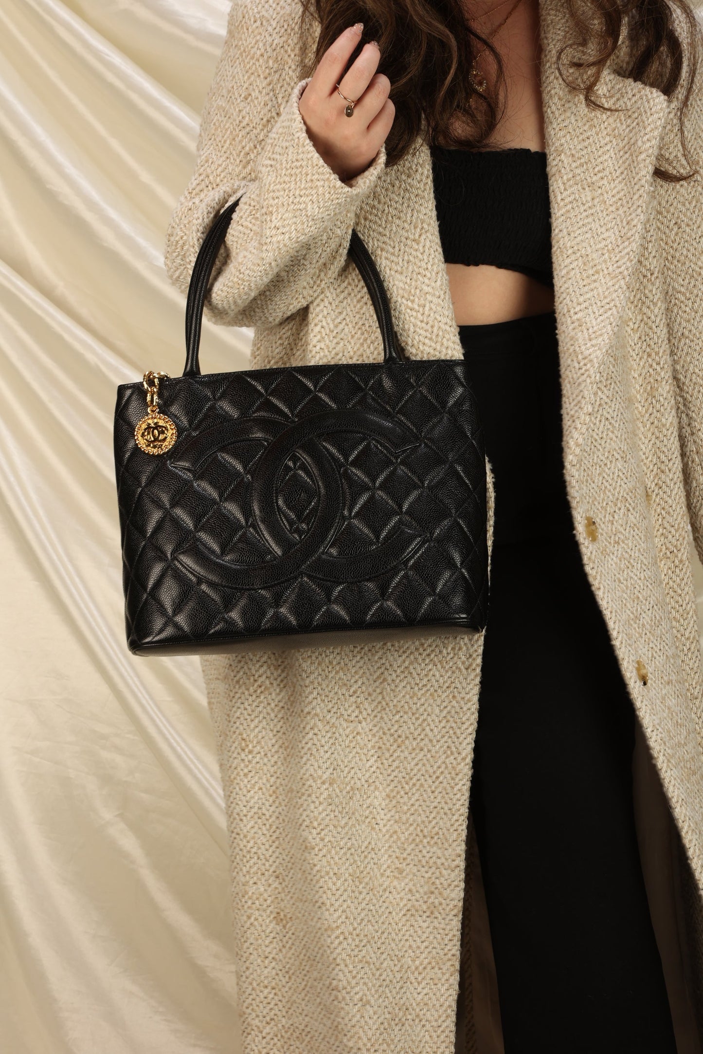 Chanel Caviar Medallion Tote