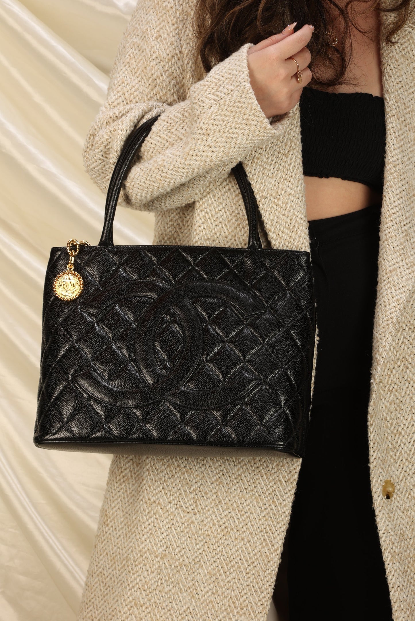 Chanel Caviar Medallion Tote