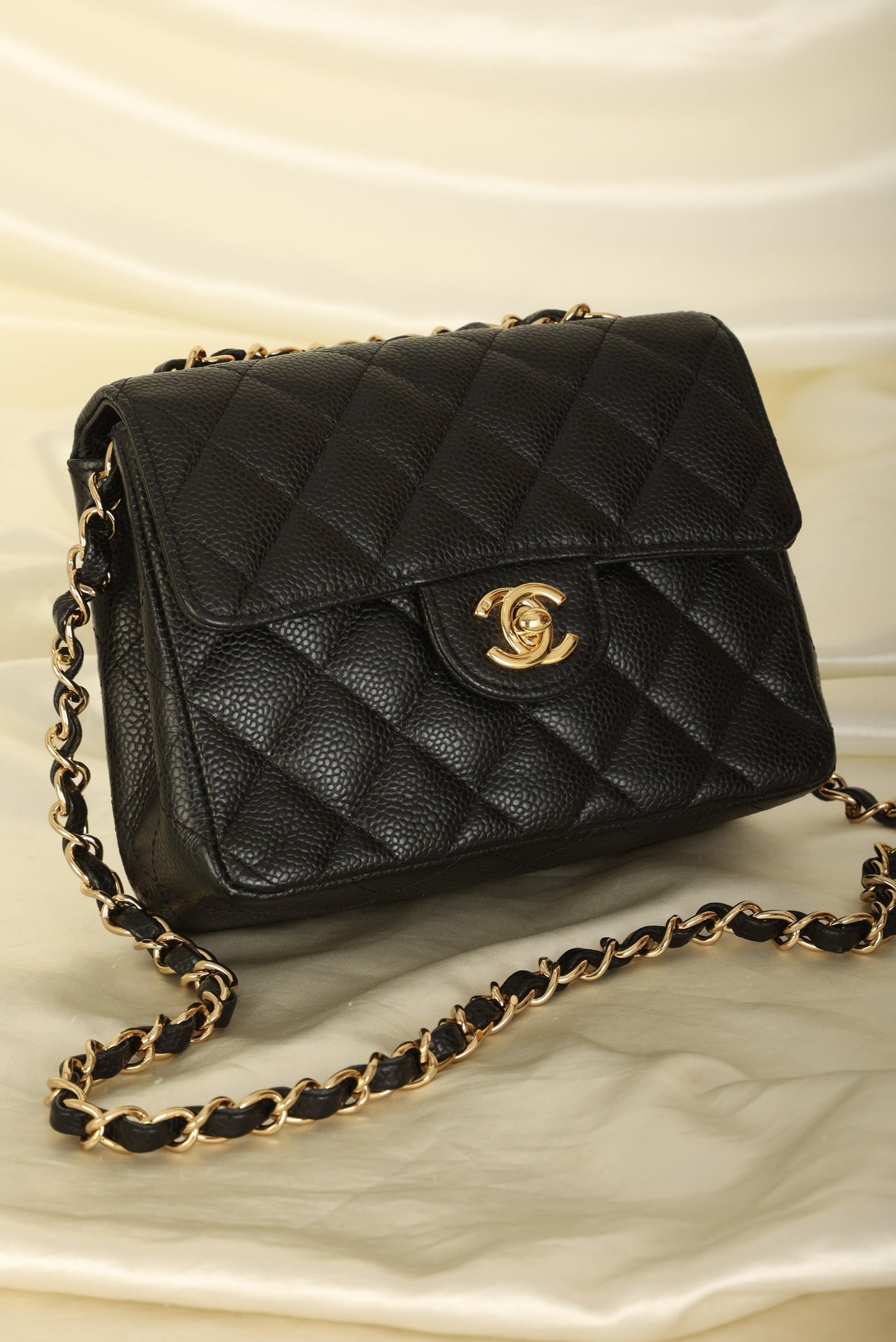 Extremely Rare Chanel 2006 Caviar Mini Square Flap