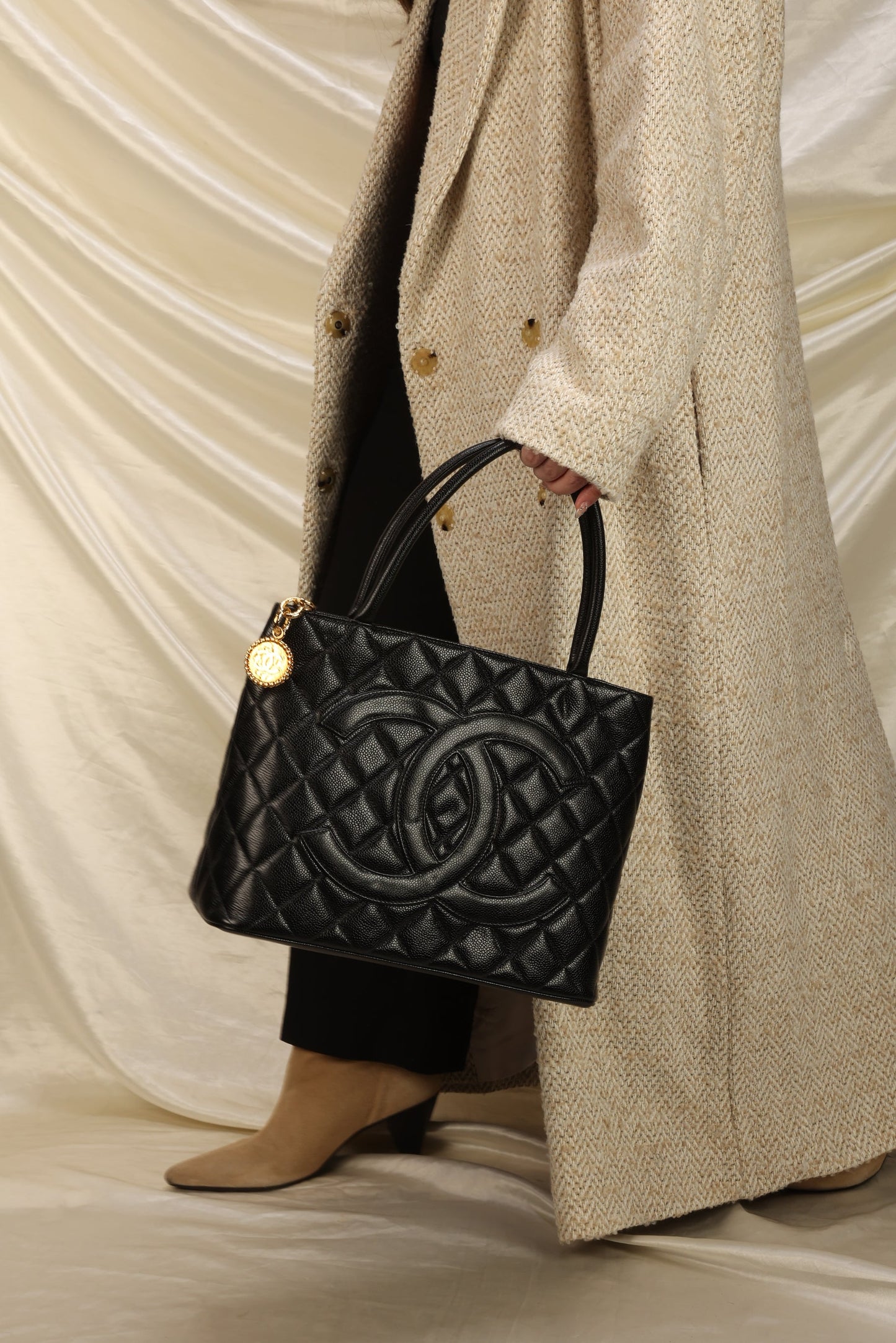 Chanel Caviar Medallion Tote