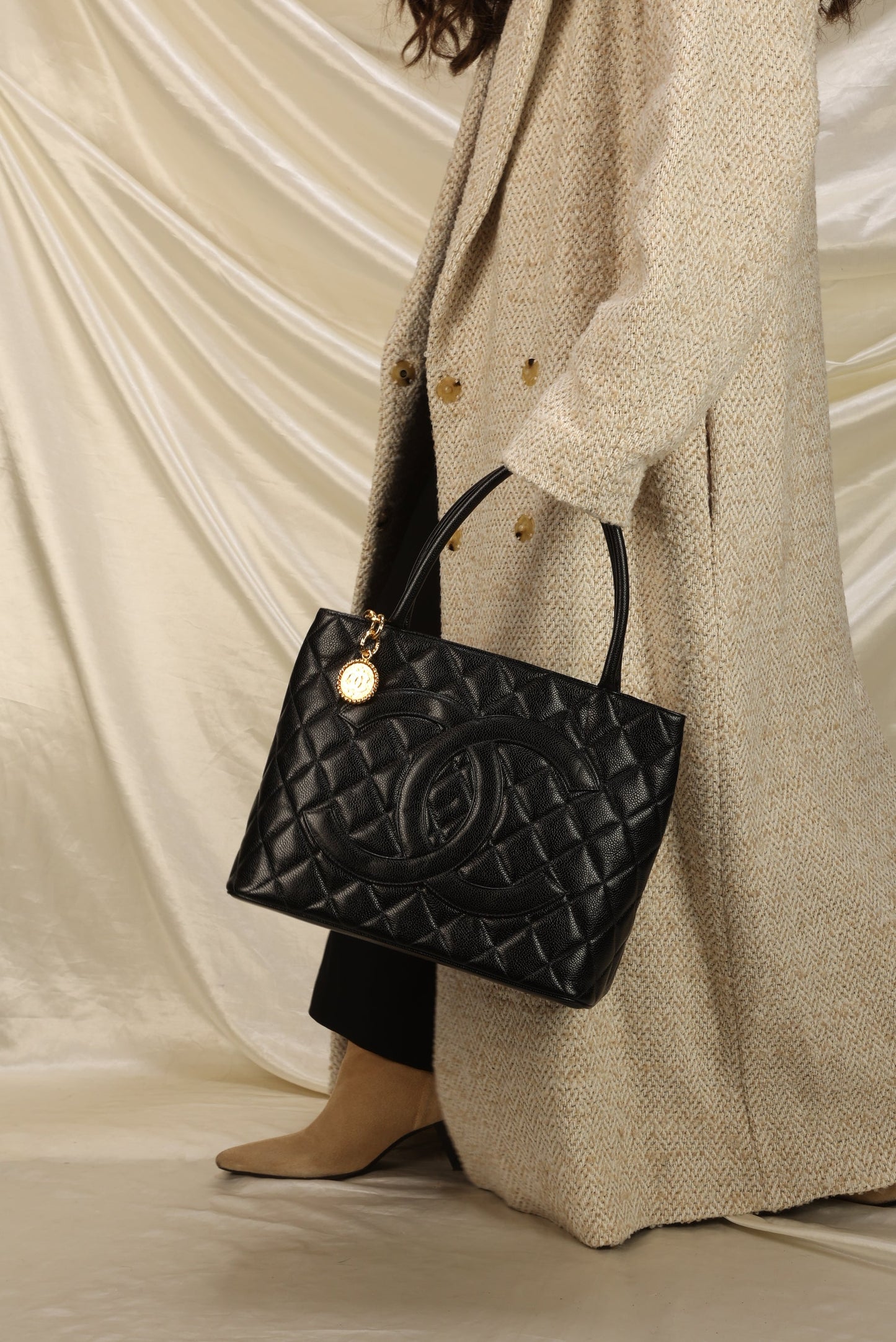 Chanel Caviar Medallion Tote