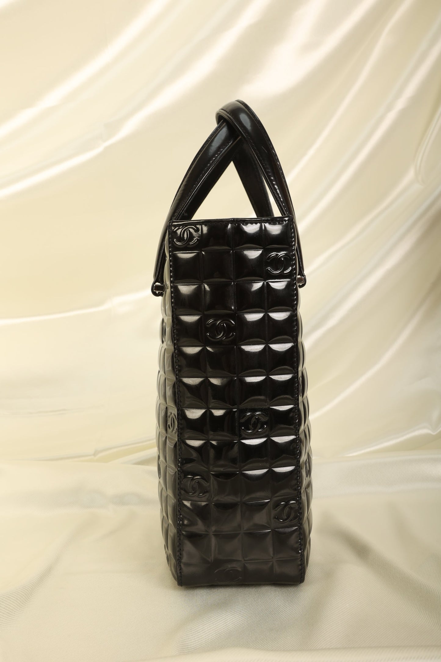 Chanel Patent Chocolate Bar Tote