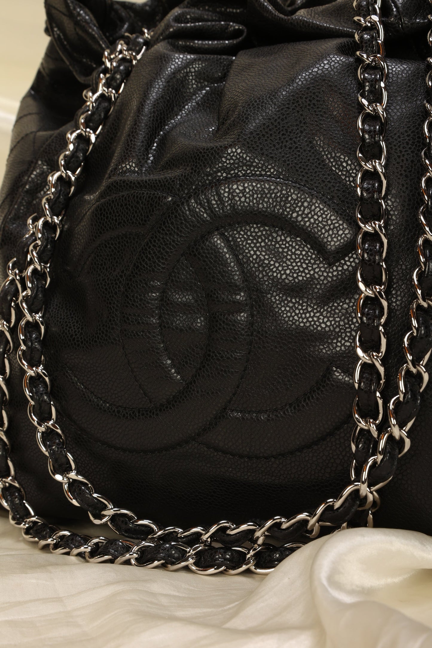 Chanel Timeless Caviar Drawstring Tote