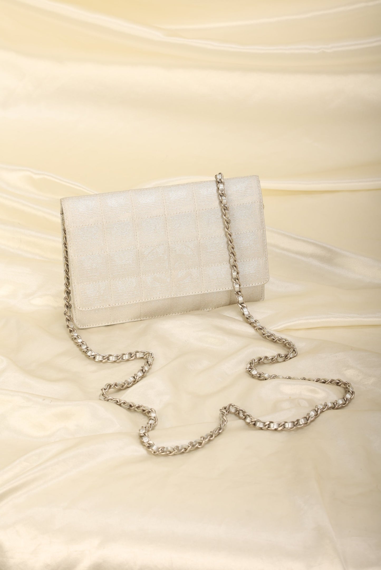 Chanel Nylon Metallic Wallet on Chain