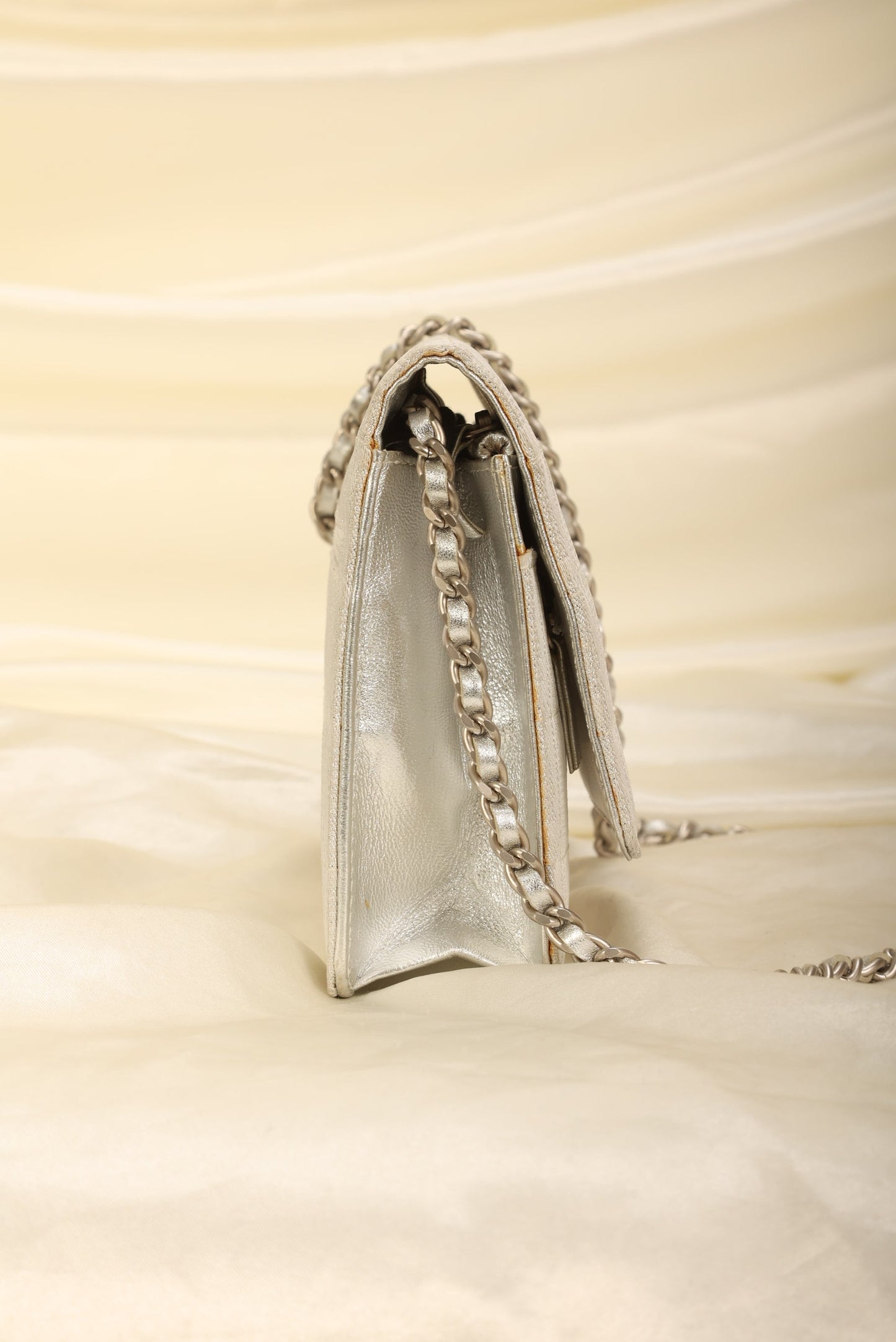 Chanel Nylon Metallic Wallet on Chain