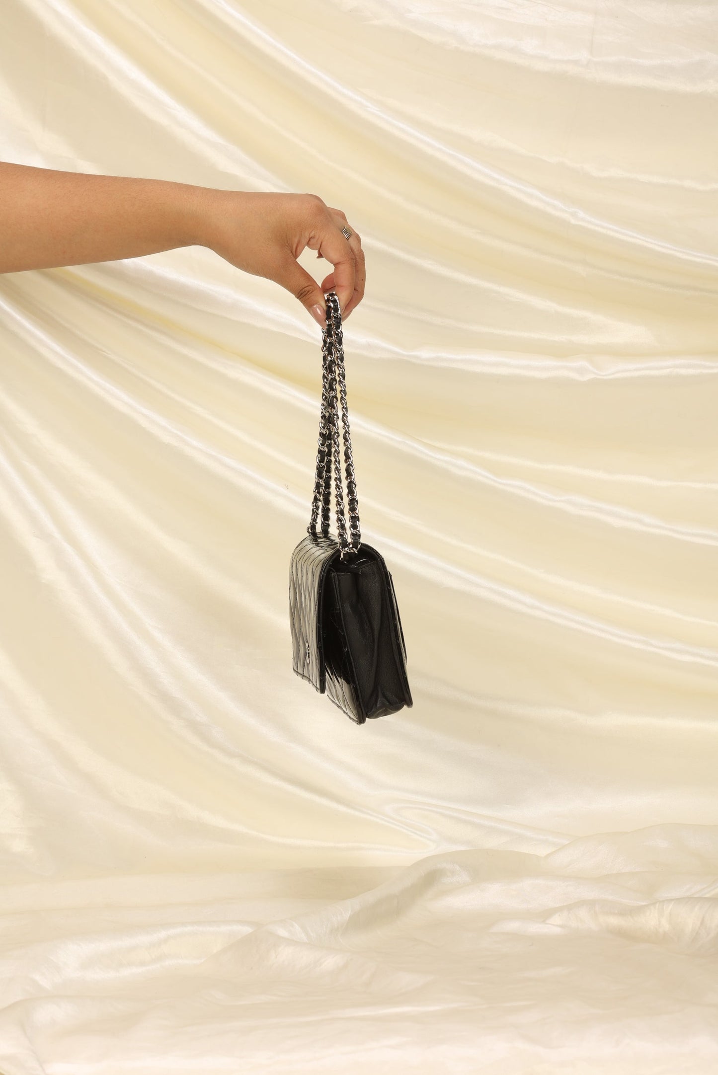 Chanel Patent Wallet On Chain