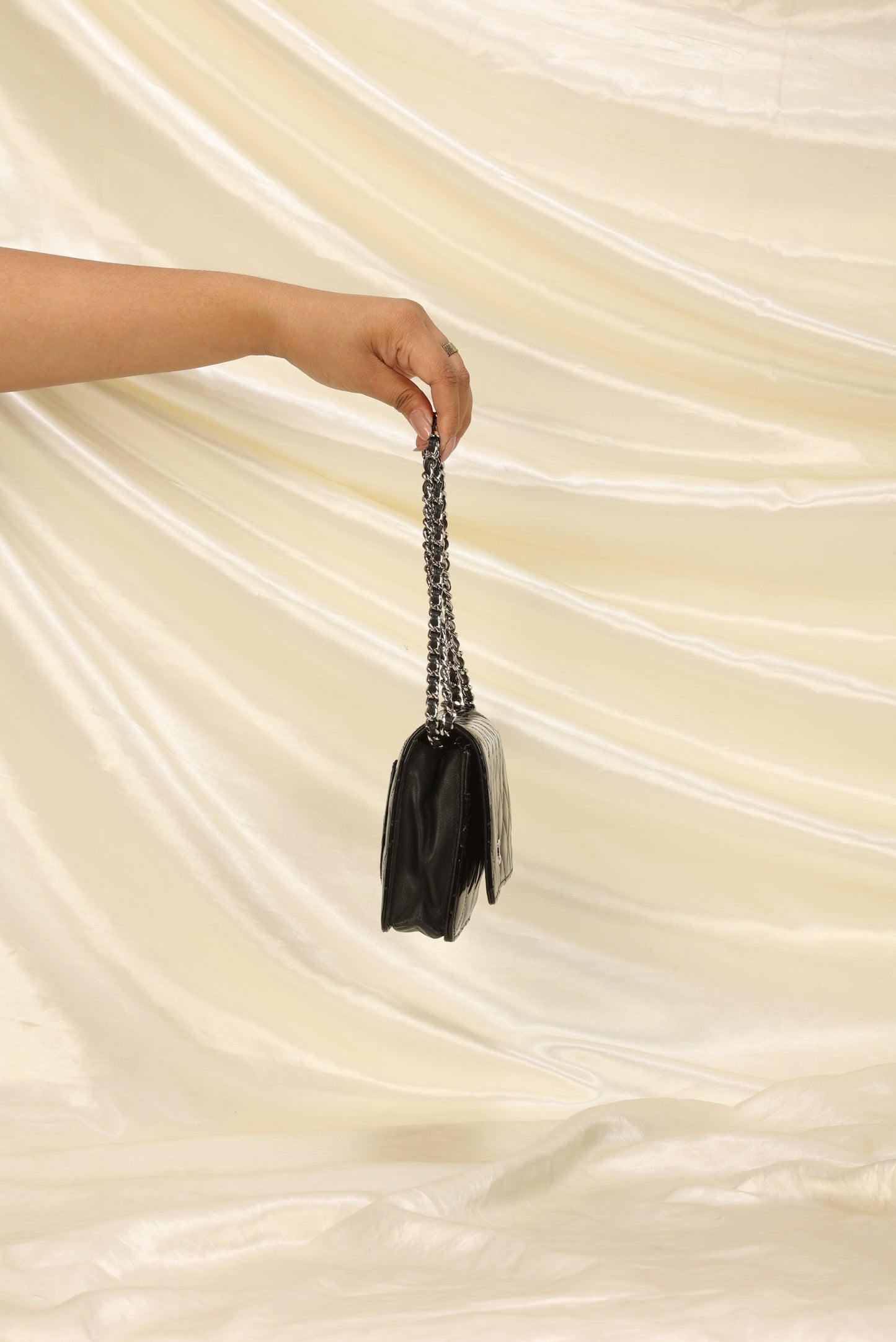 Chanel Patent Wallet On Chain