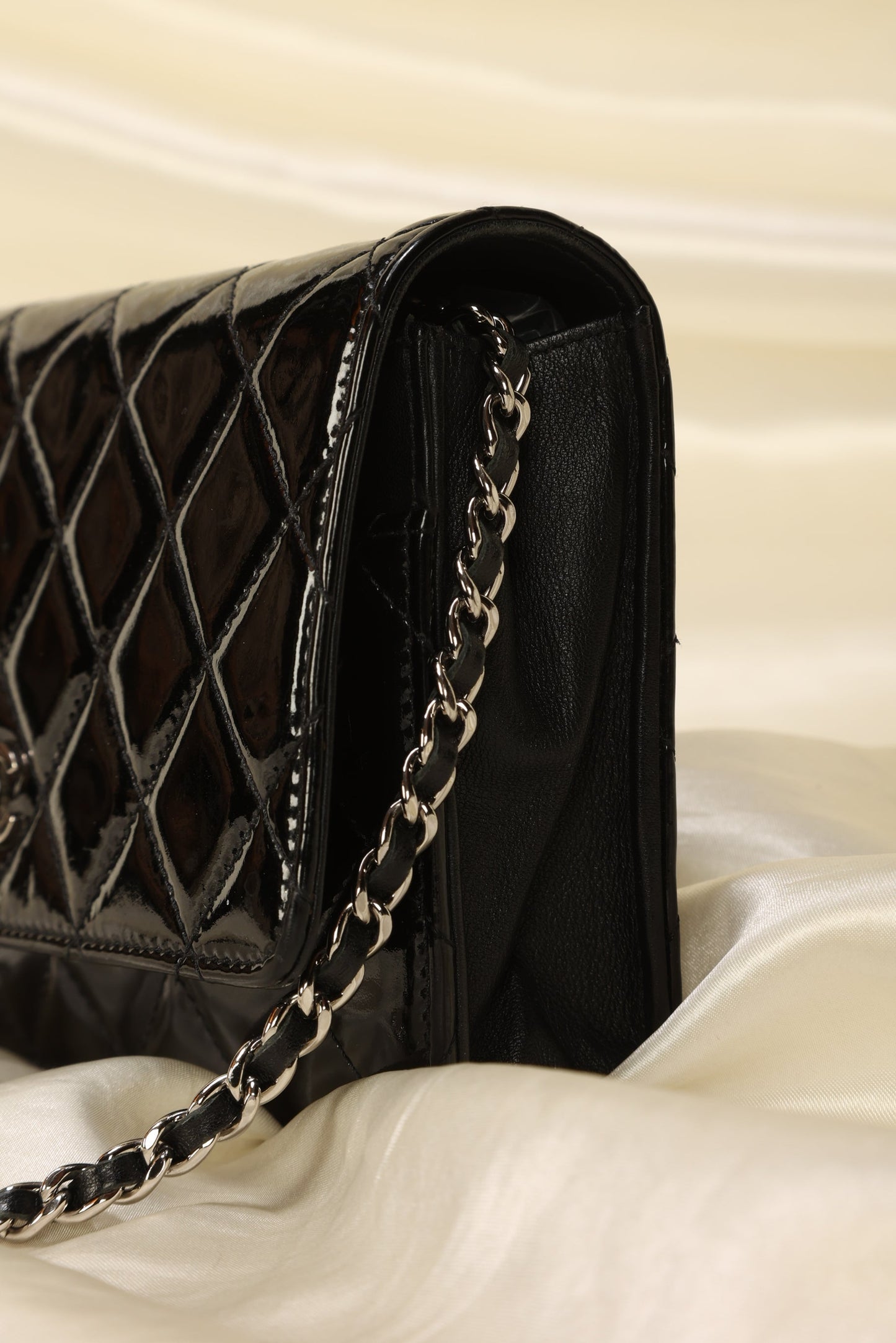 Chanel Patent Wallet On Chain