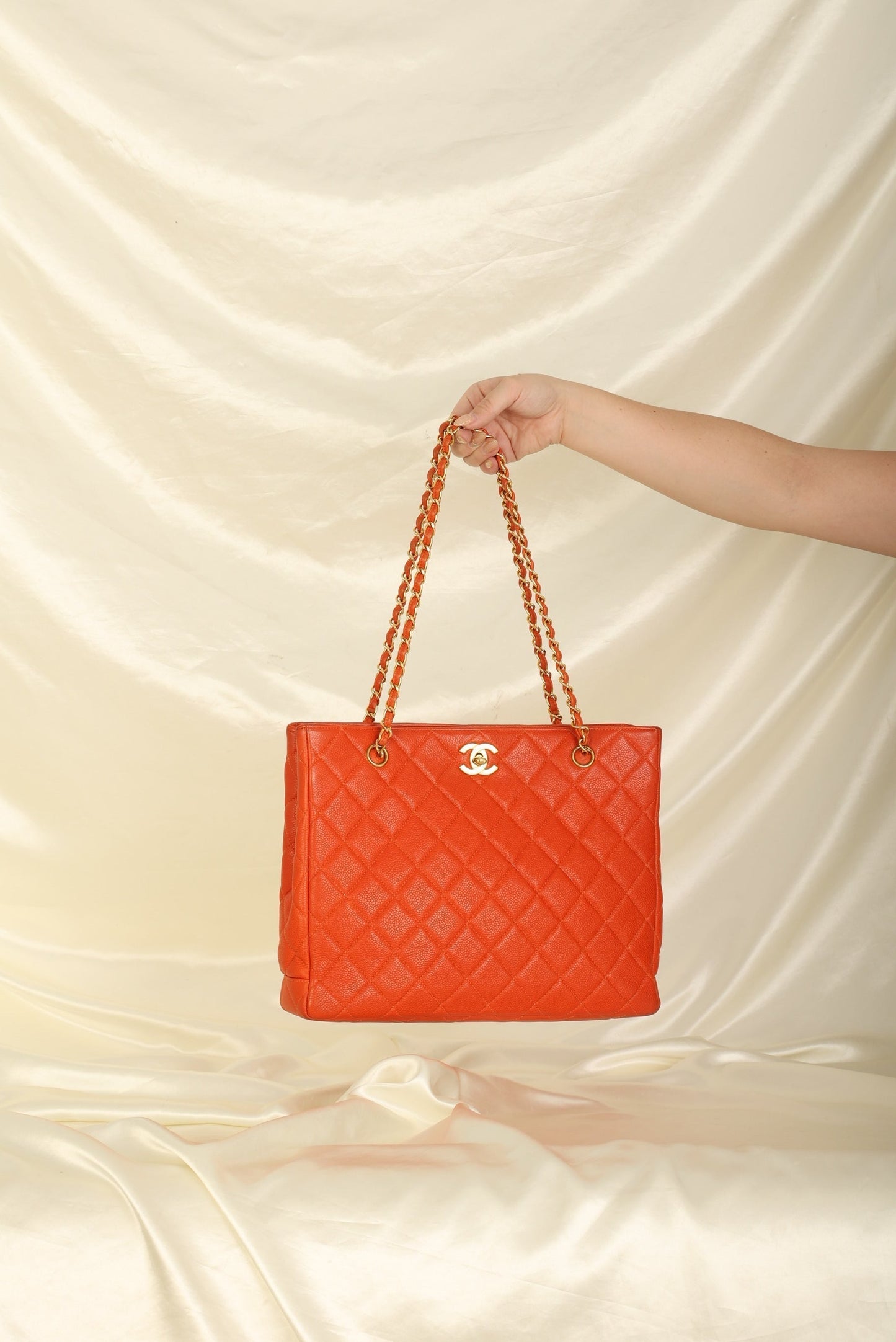 Chanel Caviar Turnlock Tote