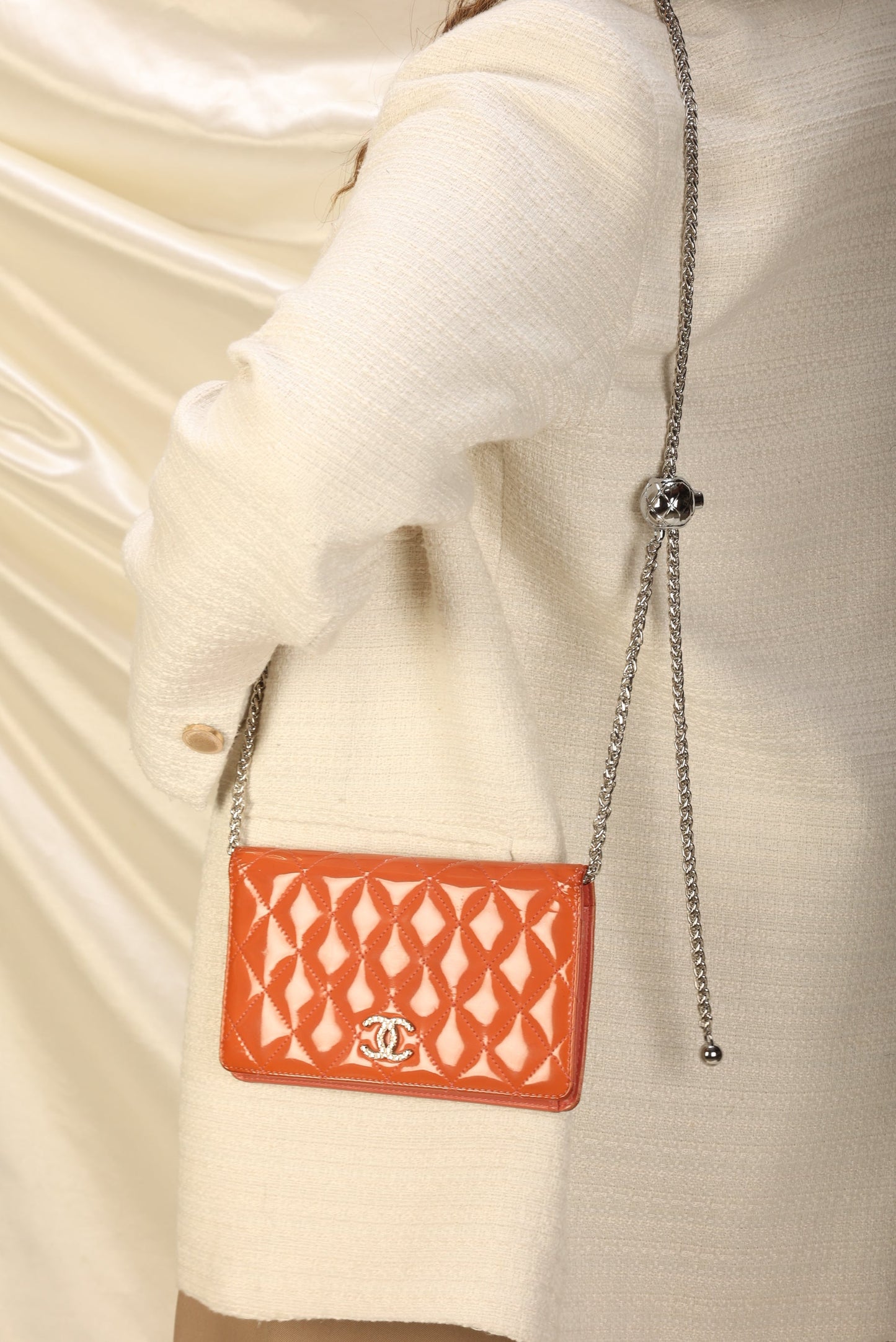 Chanel Patent Wallet on Chain