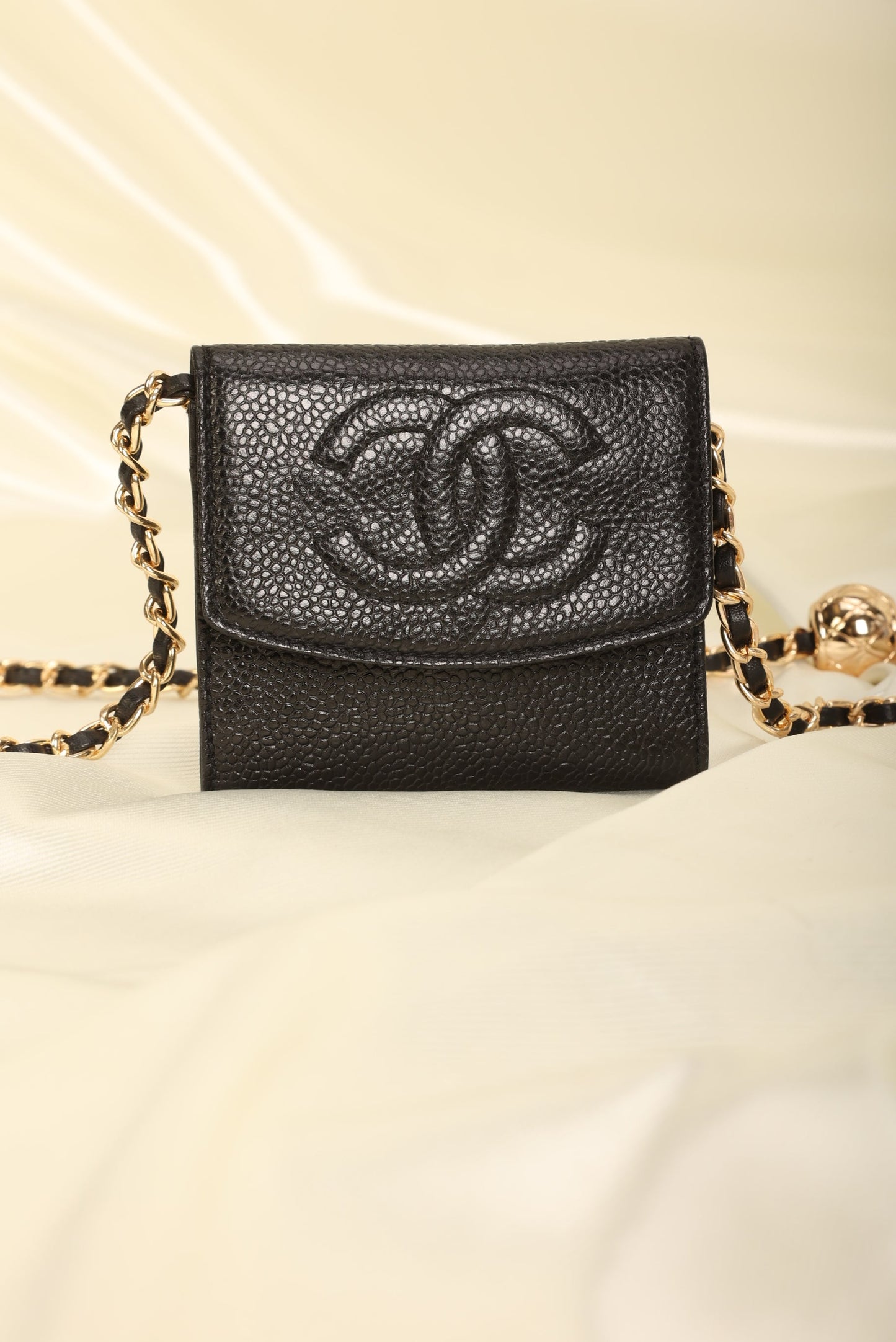 Chanel Caviar Cardholder on Chain