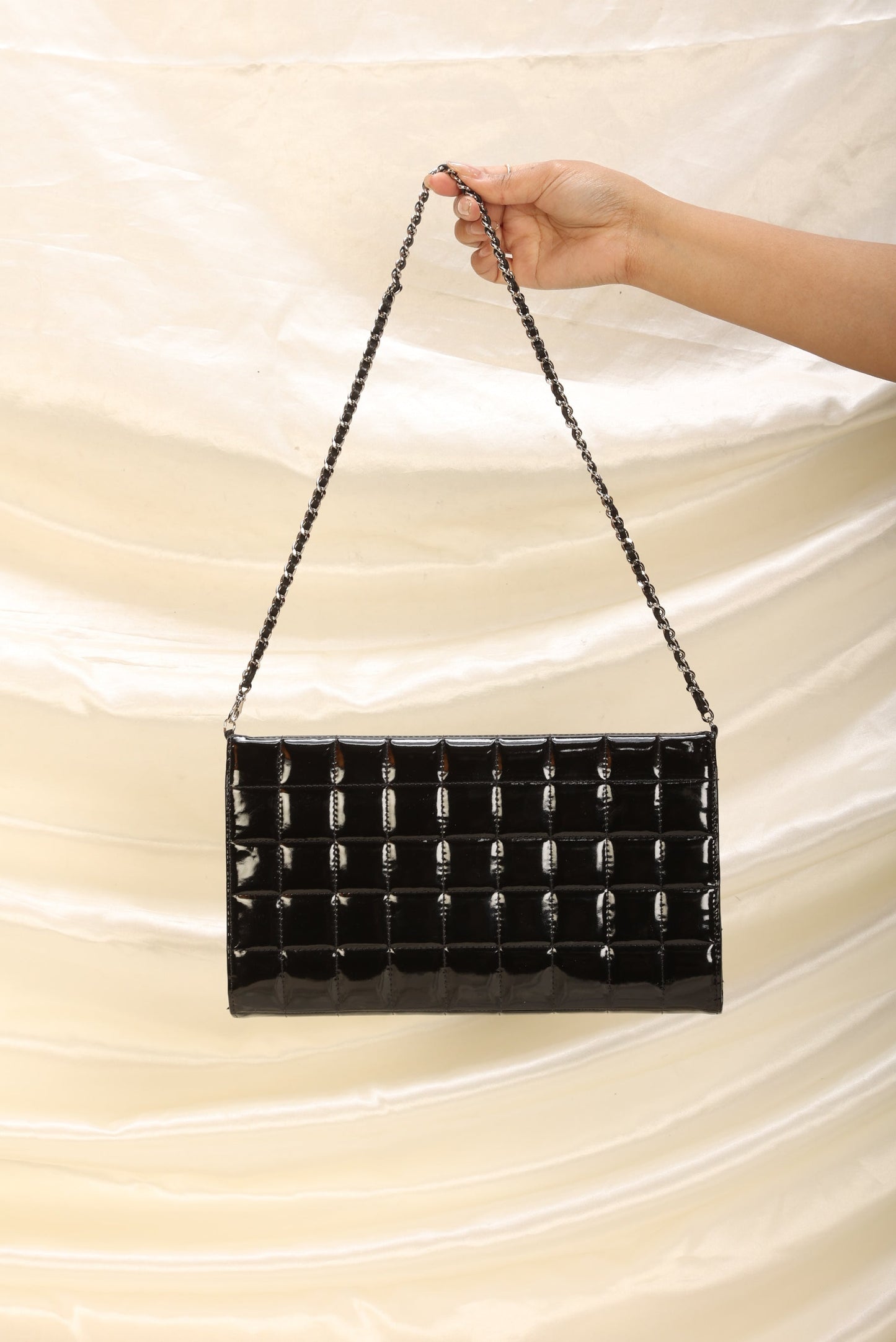 Chanel Patent Chocolate Bar Bag