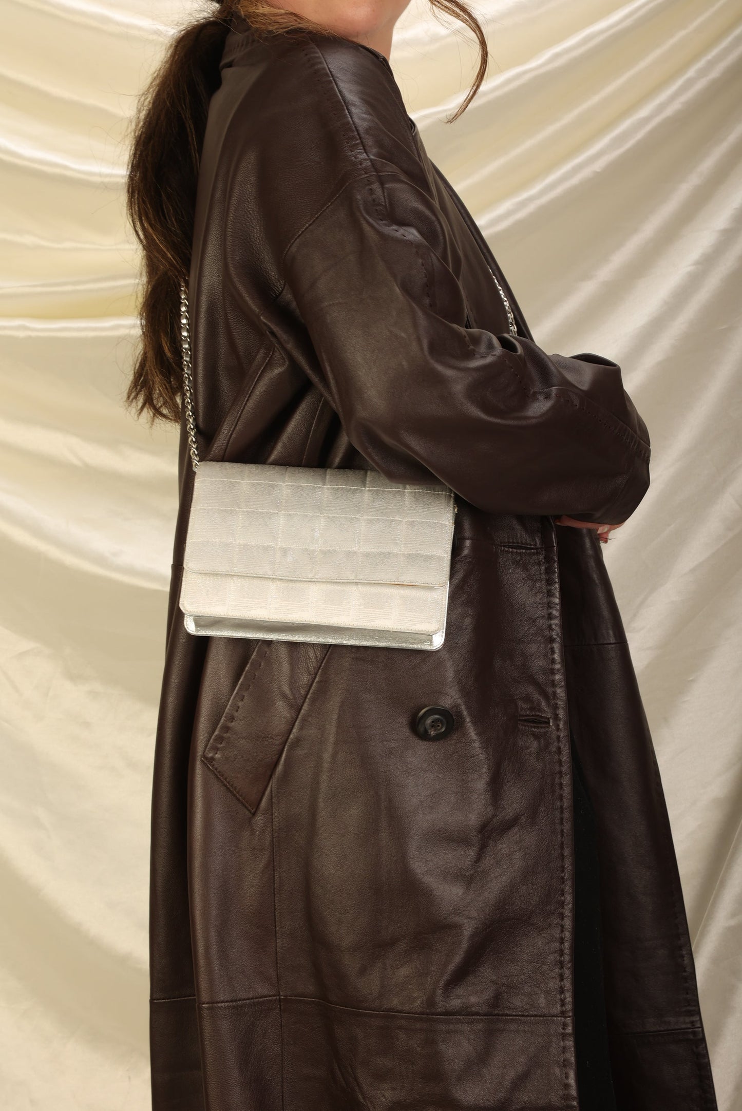 Chanel Nylon Metallic Wallet on Chain