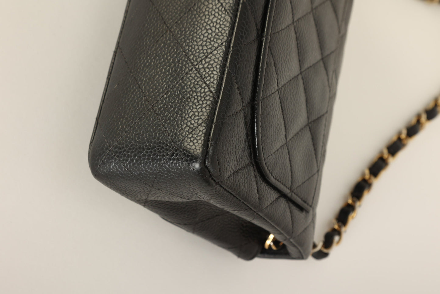 Extremely Rare Chanel 2004 Caviar 24K Mini Square Flap