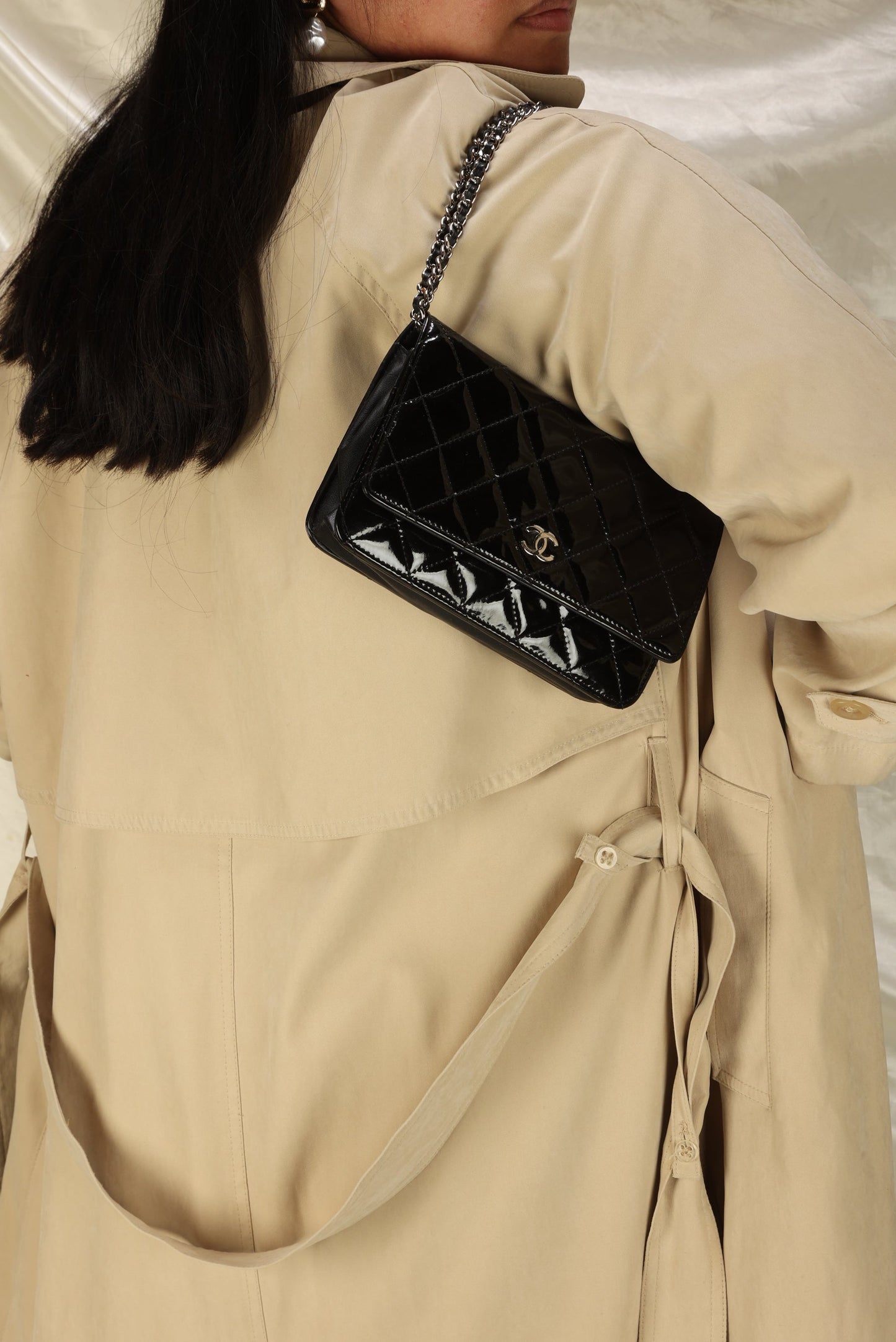 Chanel Patent Wallet On Chain