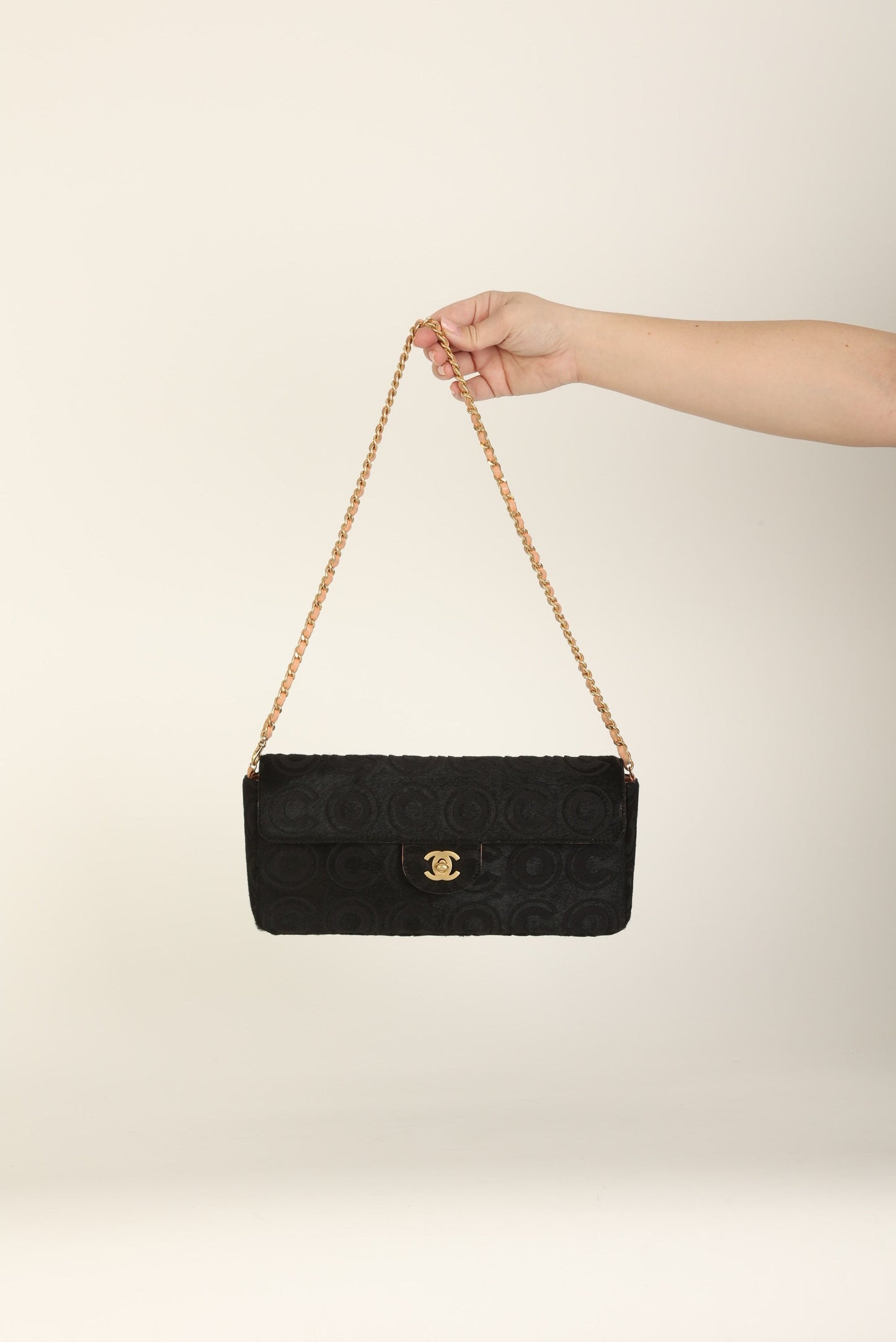 Chanel 2000 Ponyhair Coco East West Flap