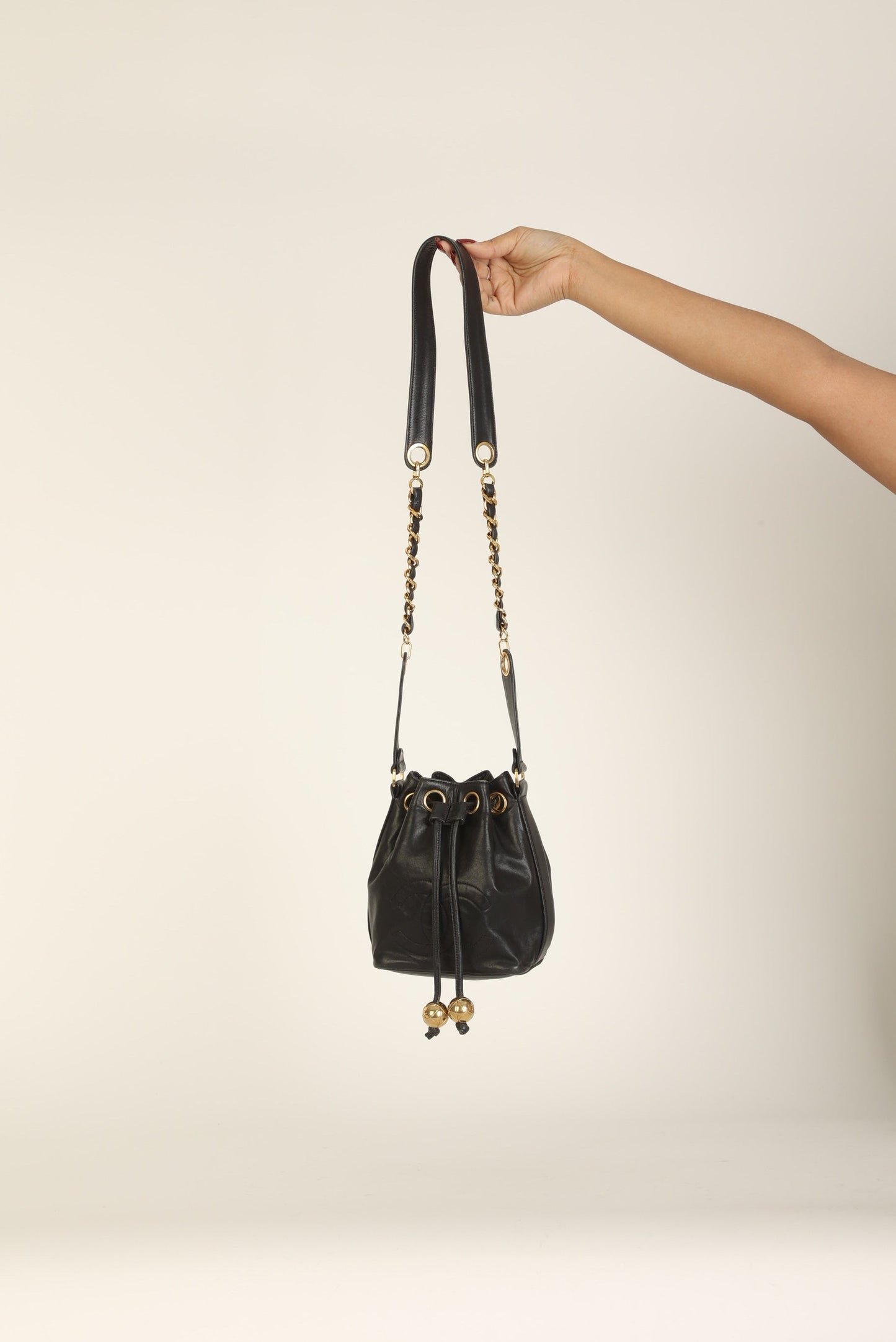 Chanel 1991 Lambskin Mini Bucket Bag