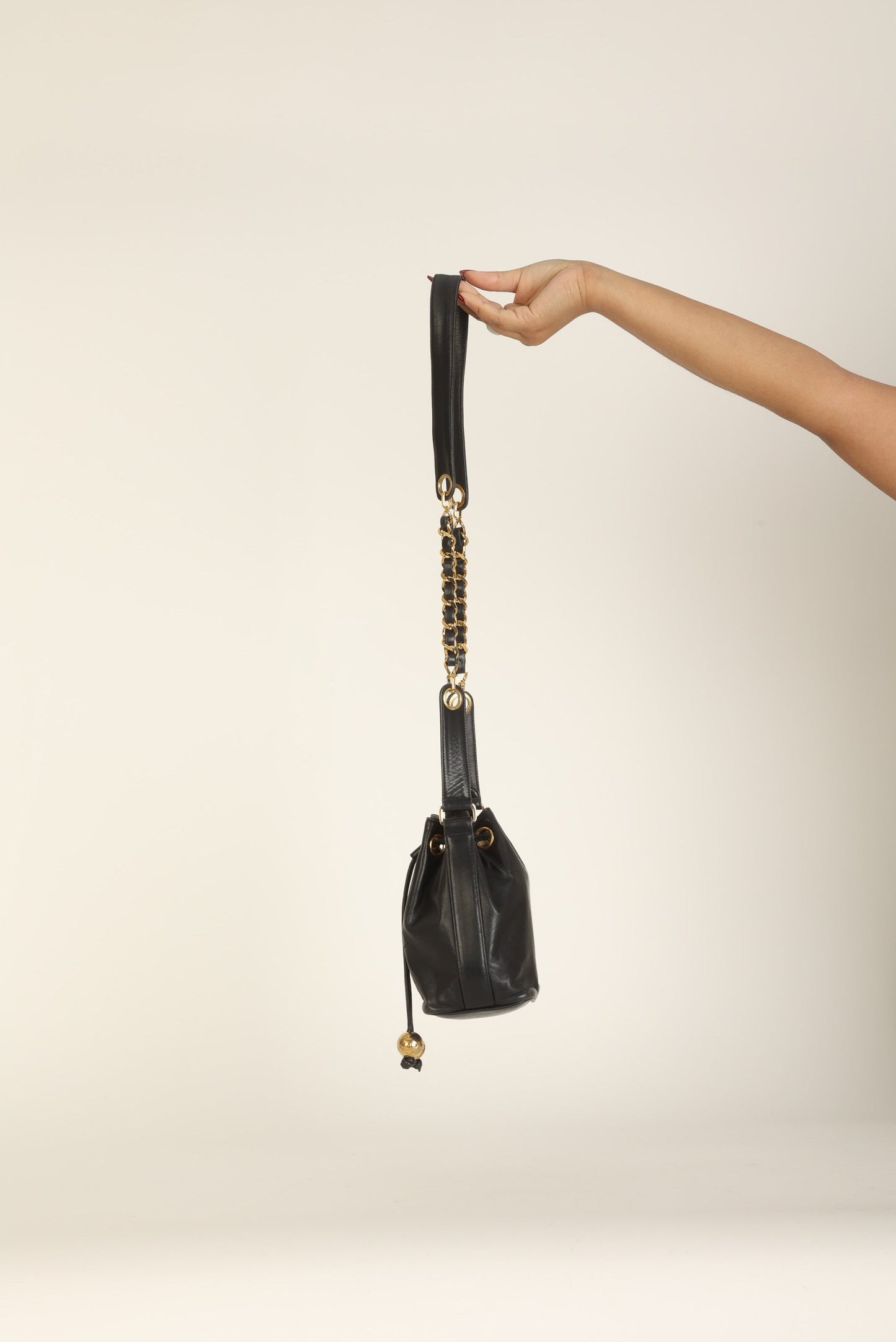 Chanel 1991 Lambskin Mini Bucket Bag