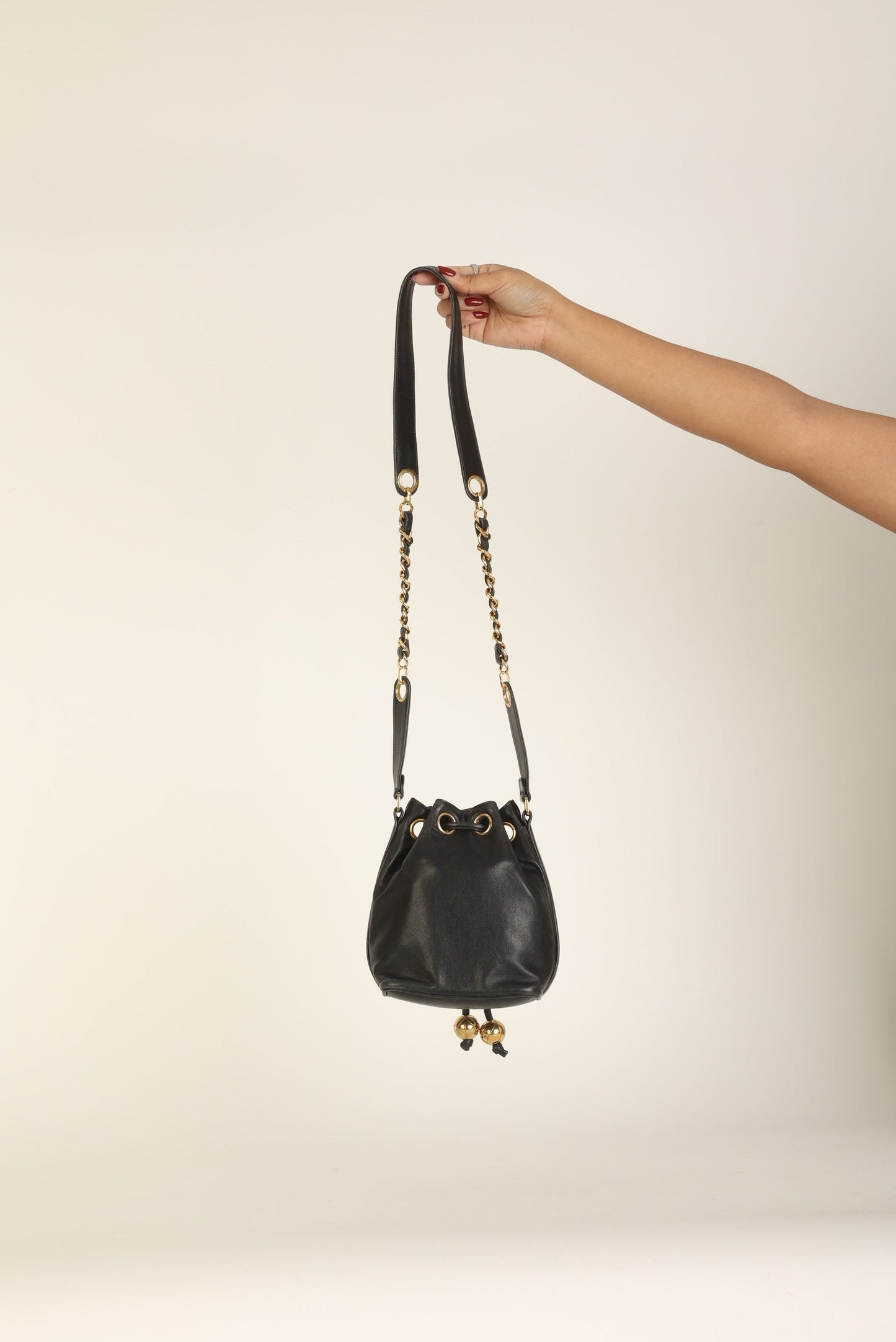 Chanel 1991 Lambskin Mini Bucket Bag